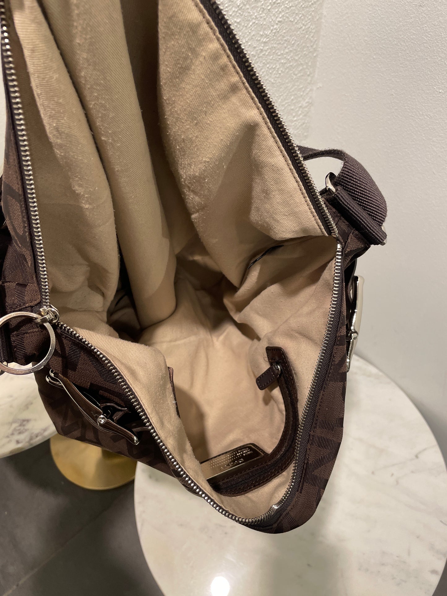 Donna Karan New York Monogram Hobo Tote Bag - 48 x 36 x 18 cm