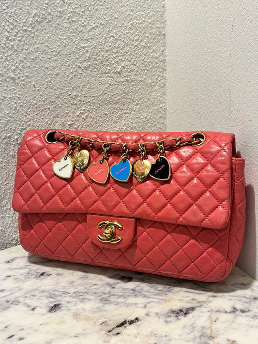 Chanel Charm Single Flap – Pink Leather & Gold Hardware (Kopi)