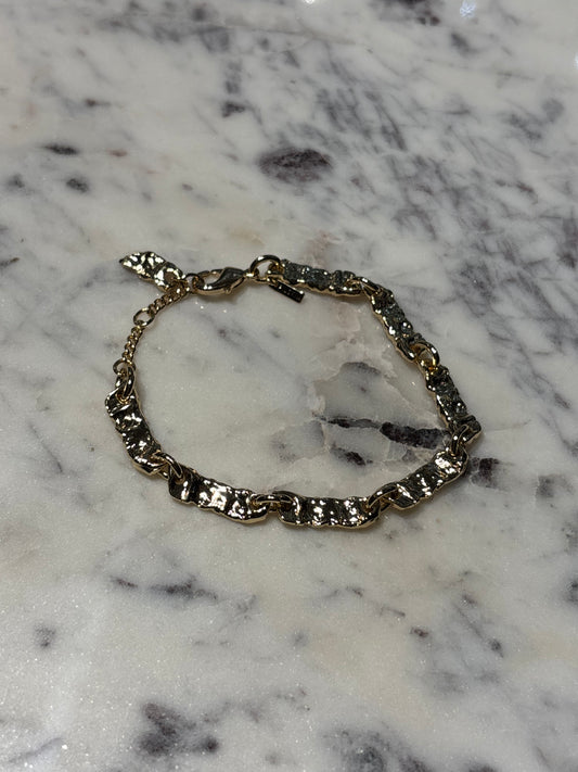 Pilgrim - Bracelet - Gold Hammered - Medinas Wardrobe