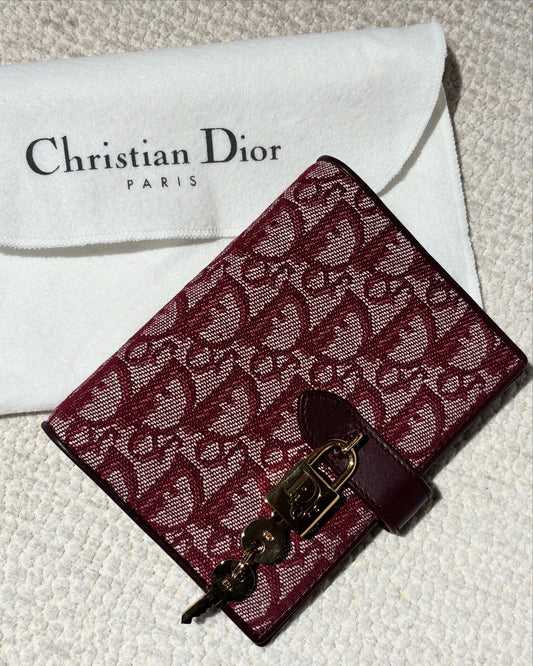 Christian Dior Agenda/Notebook - Monogram Logo Print & Lock with Keys