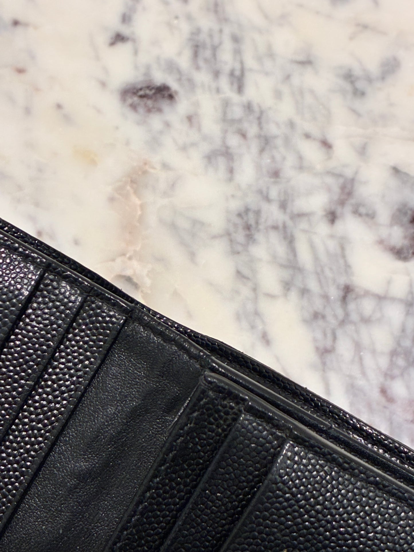 YSL Wallet - Black Calfskin & Silver Logo