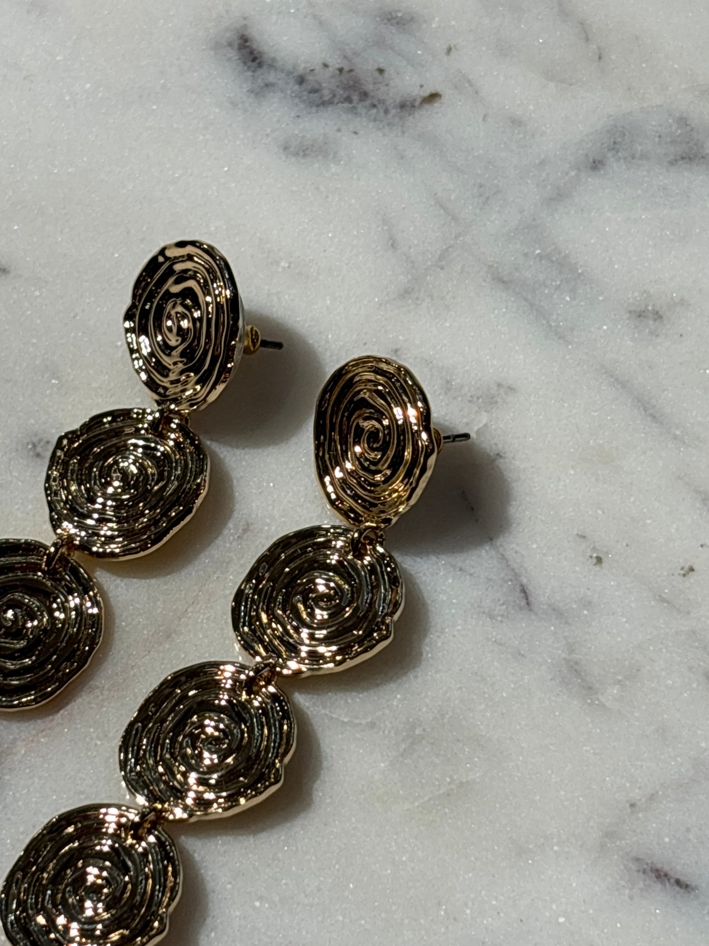 Pilgrim - Earrings - Gold Swirls - Medinas Wardrobe