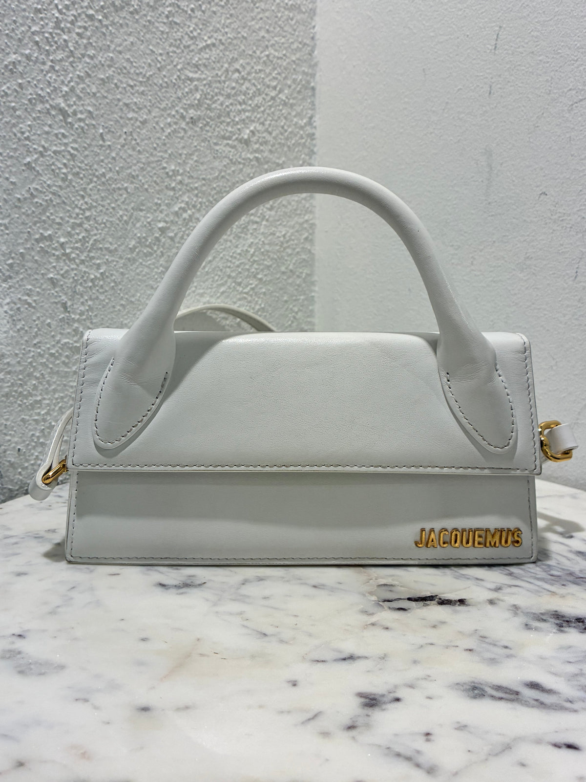Jacquemus Le Chiquito Bag – White Leather & Gold Hardware