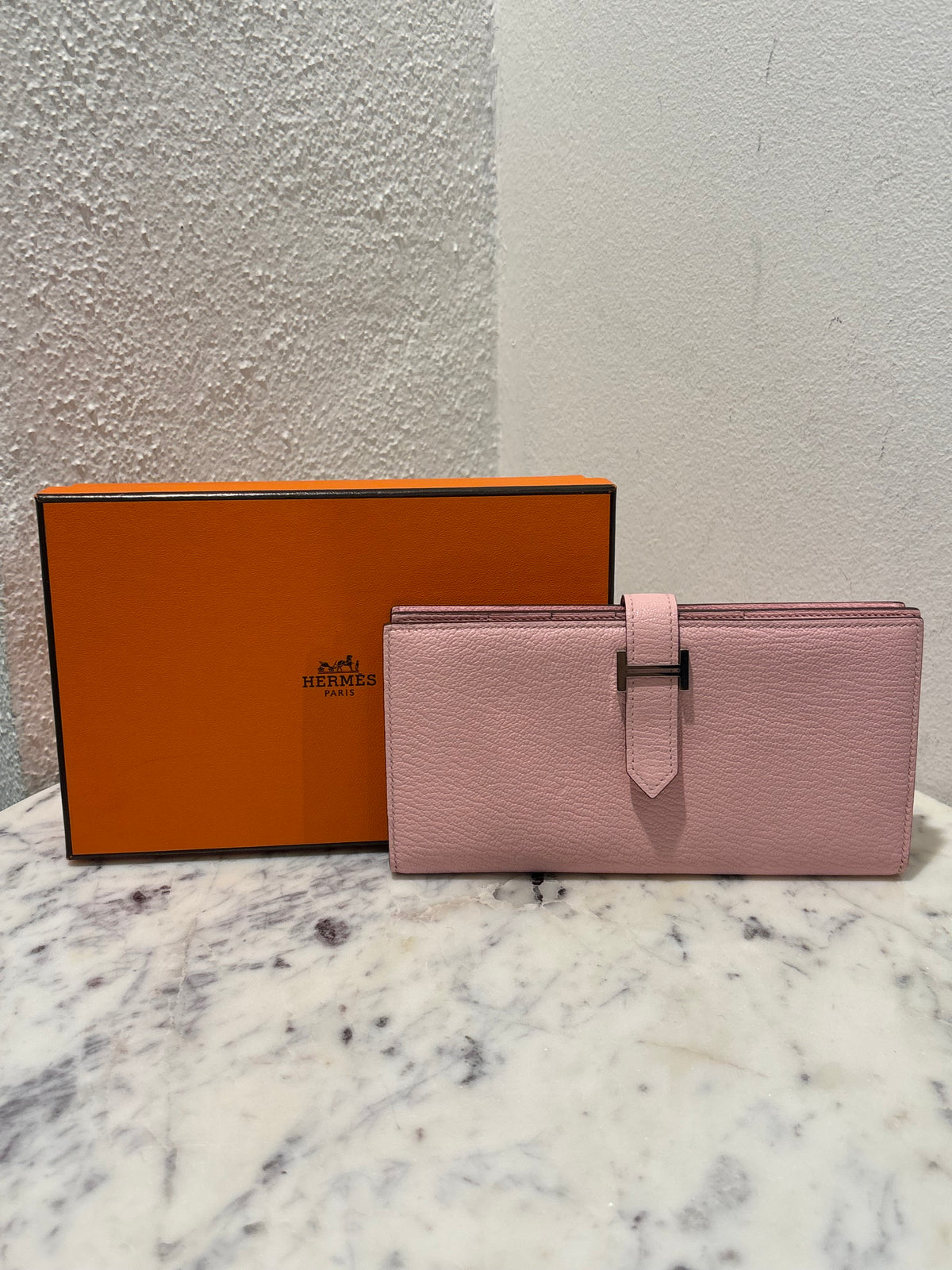 Hermès Béarn - Rose Sakura w. Palladium Hardware