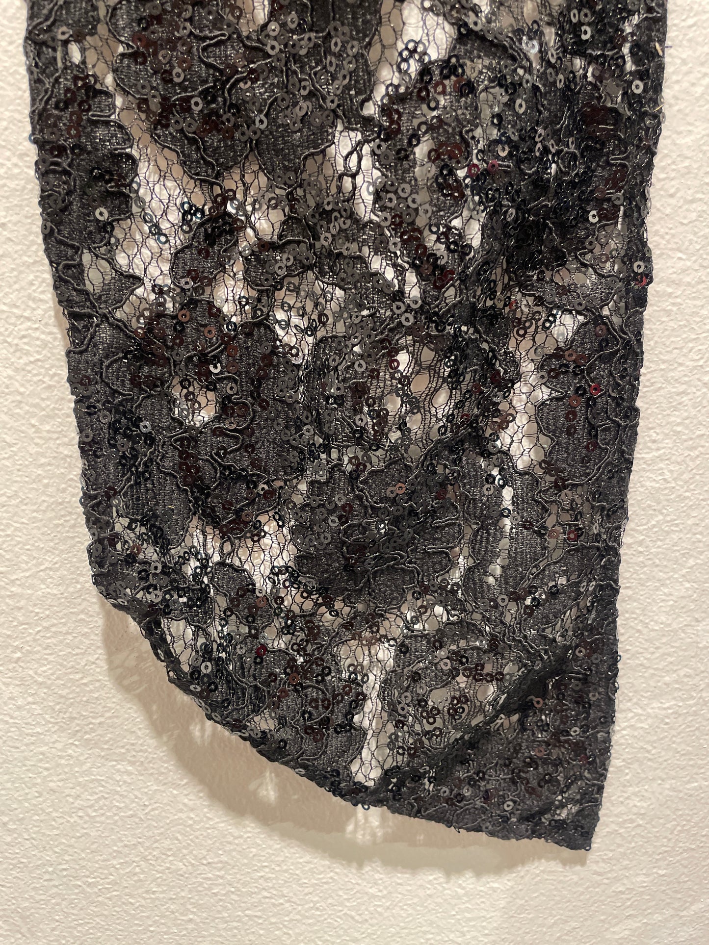 Stella Nova - Lace scarf w. sequins - Black - Medinas Wardrobe