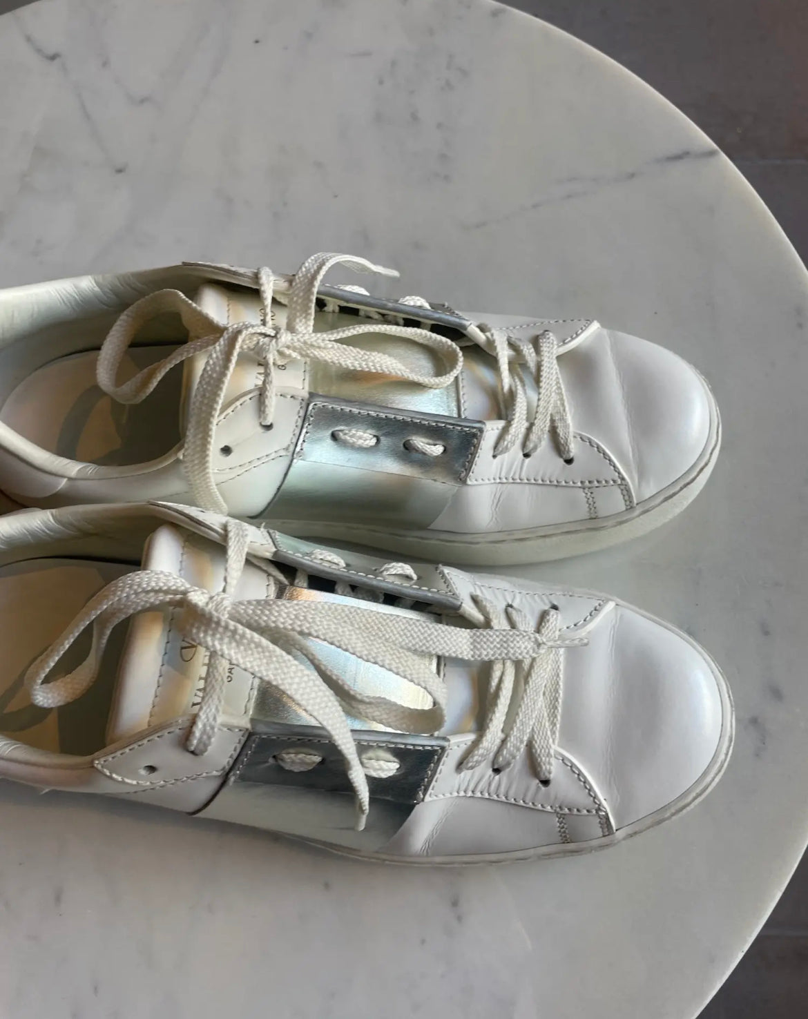 Valentino Sneakers - Nitter - Hvid/Sølv - Str. 38