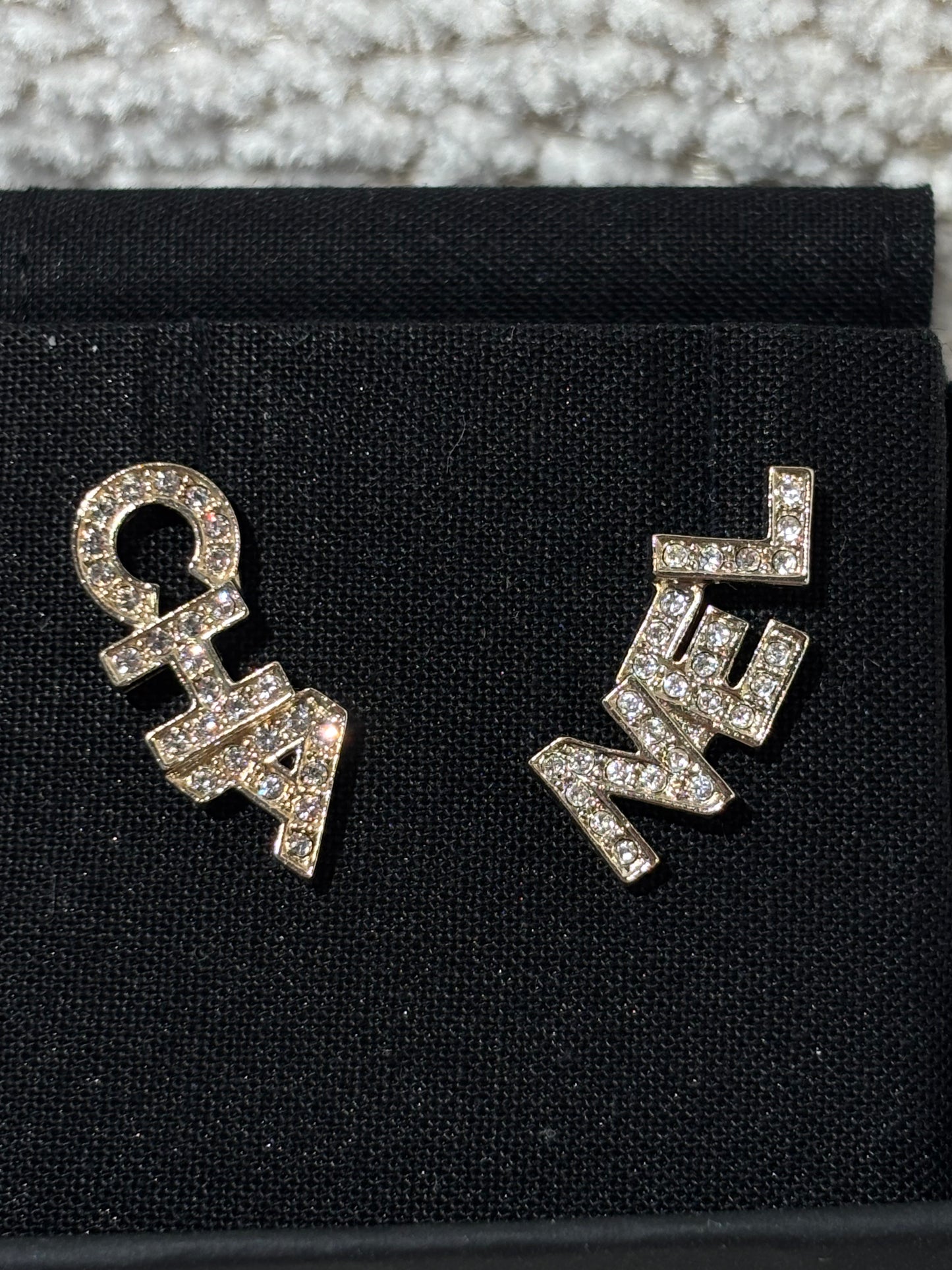 Chanel Earrings - “CHA–NEL” in Gold