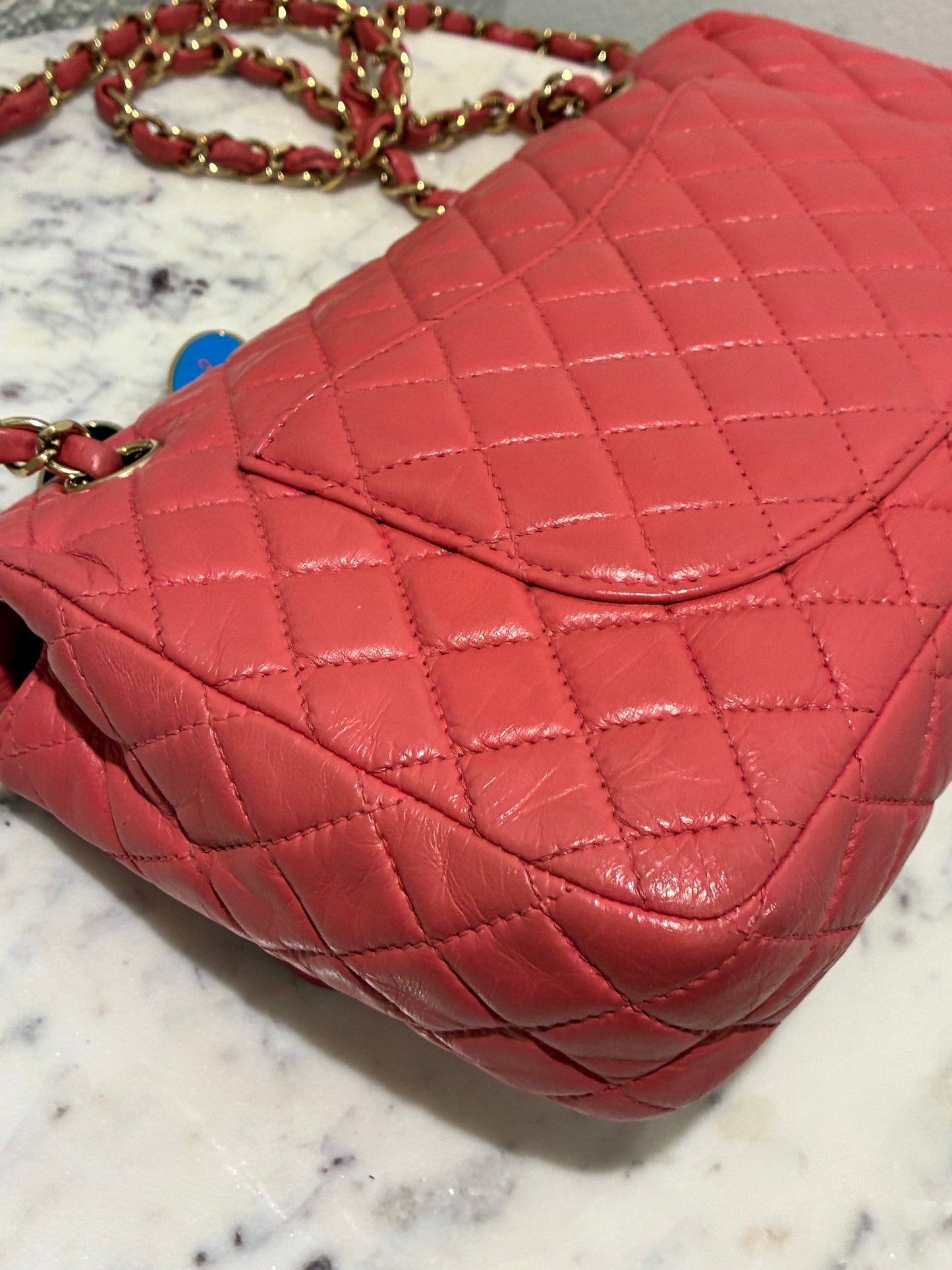Chanel Charm Single Flap – Pink Leather & Gold Hardware (Kopi)