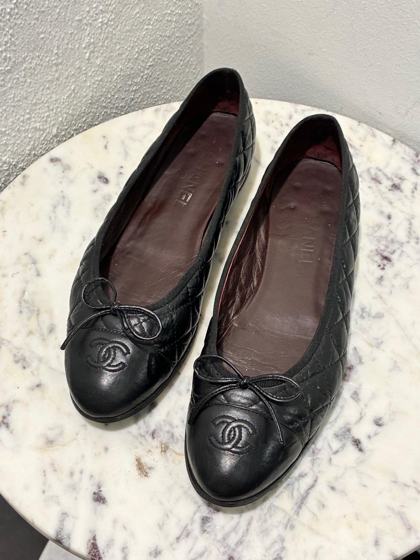 Chanel Ballerinas - Black Quilted La - EU 41C