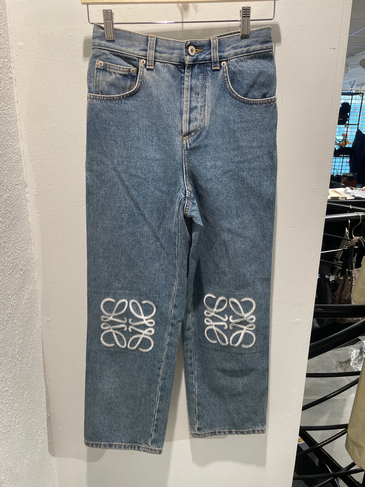 Loewe - Denim Logo pants - high rise - Medinas Wardrobe - 34