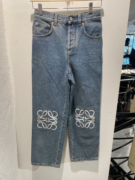 Loewe - Denim Logo pants - high rise - Medinas Wardrobe - 34