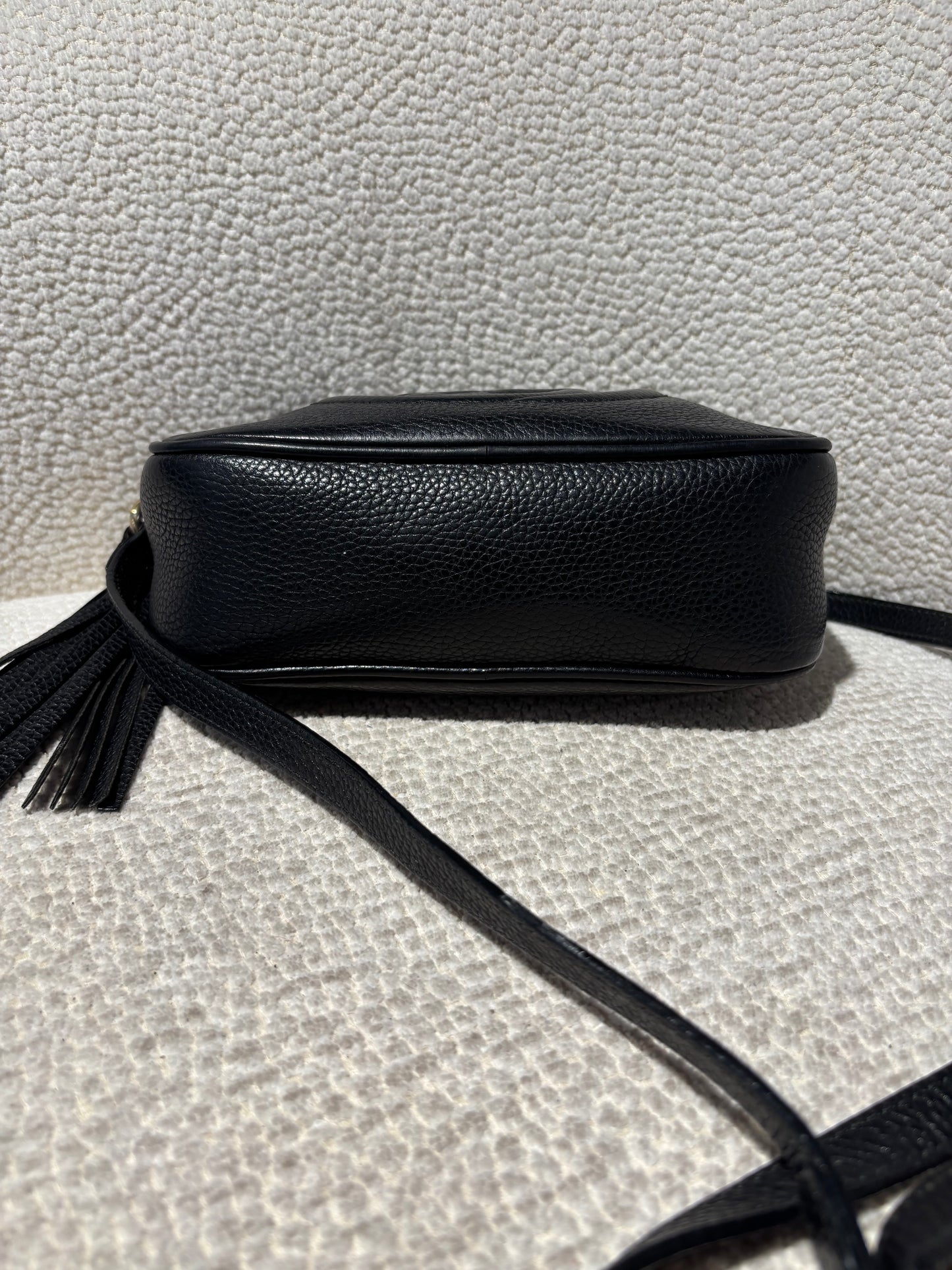 Gucci Disco Soho Bag - Black Leather & Gold Hardware
