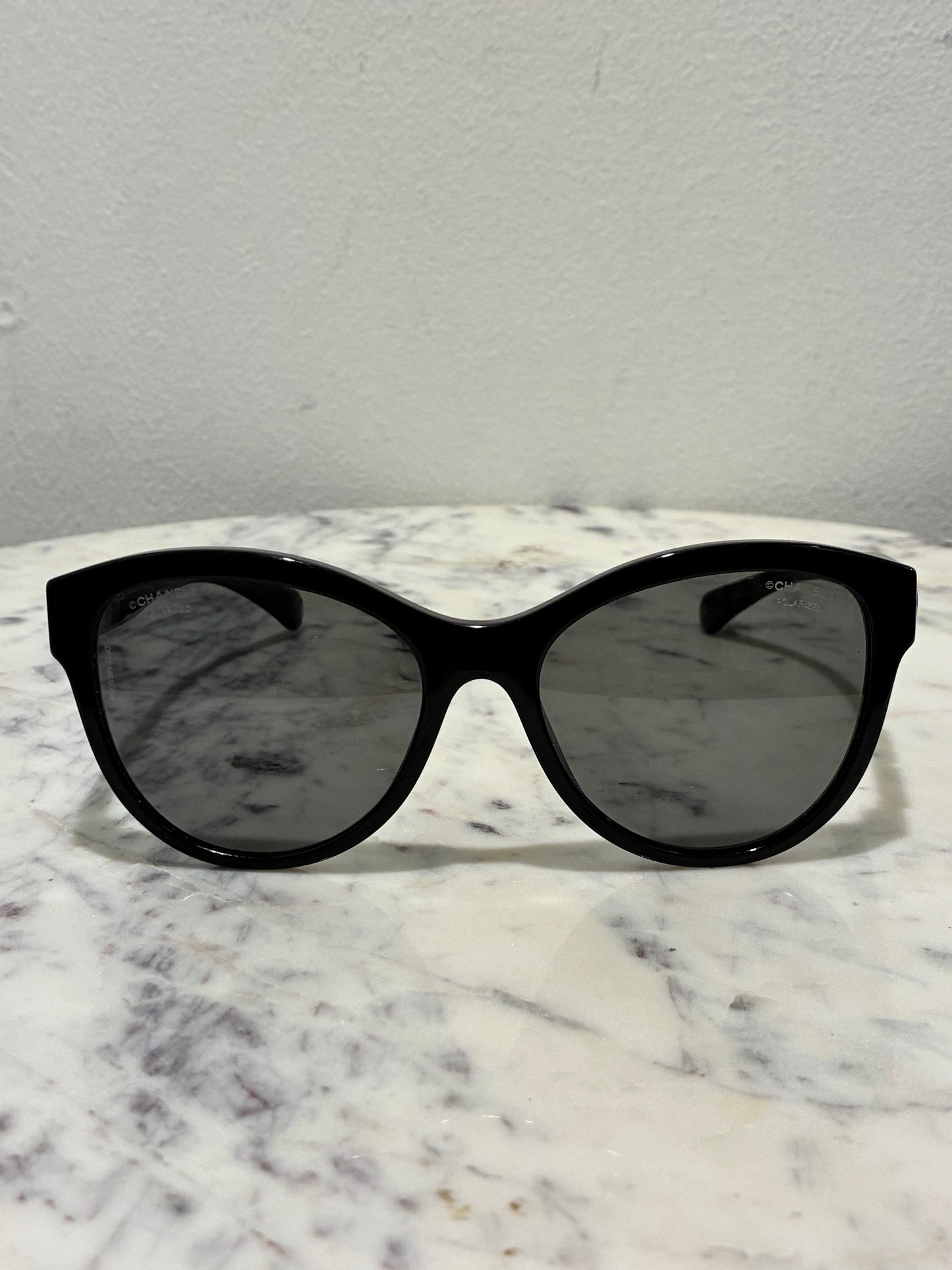 Chanel Sunglasses - Gold CHANEL Logo text