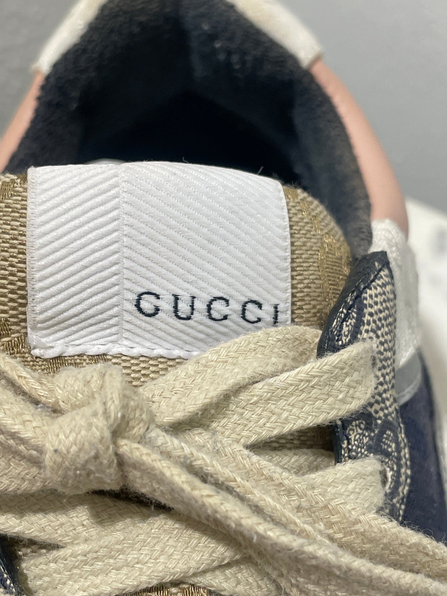 Gucci Rhyton Sneakers – Leather & Multicolour Details - 35