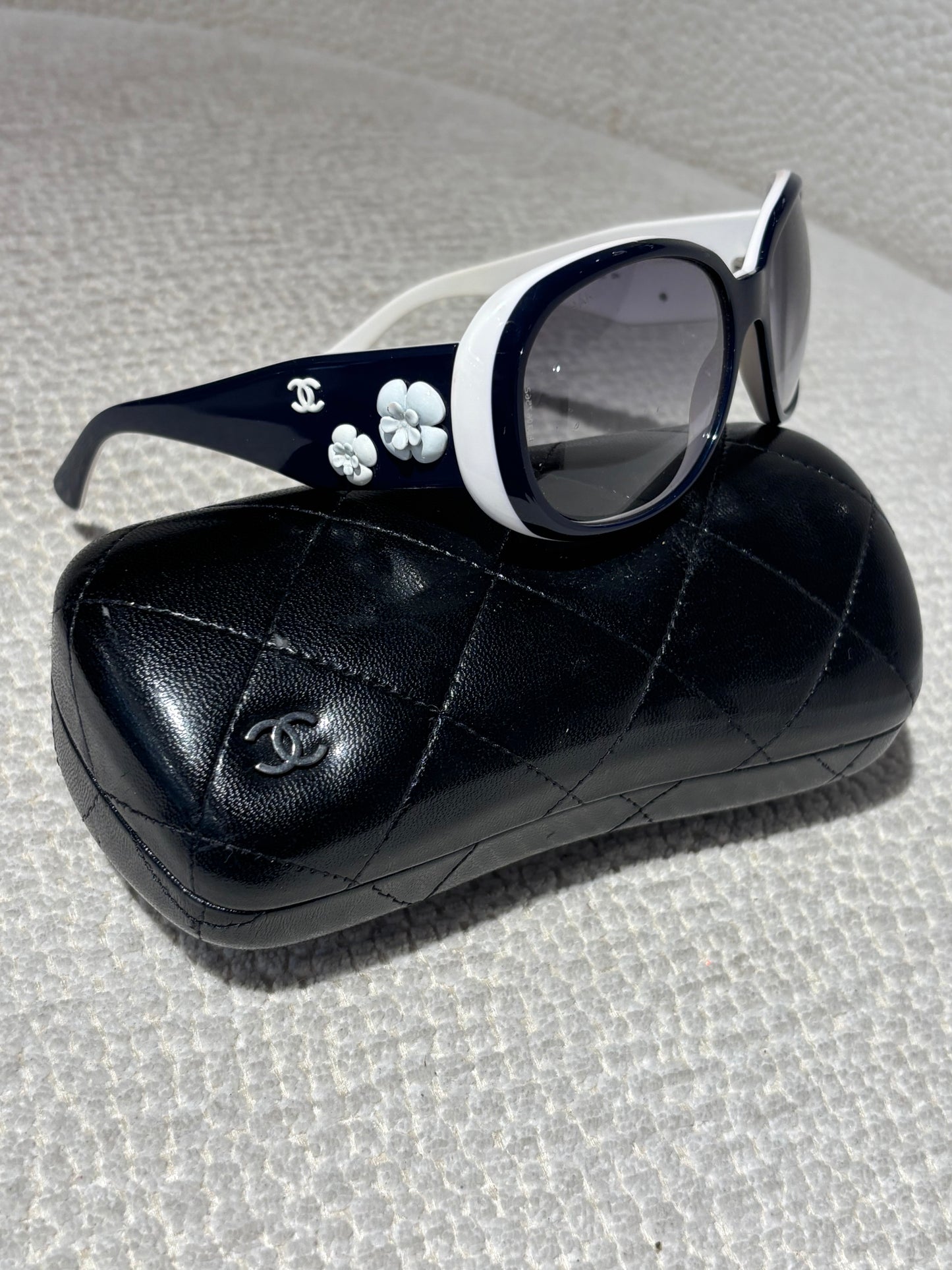 Chanel Sunglasses - Dark Blue w. Camelias