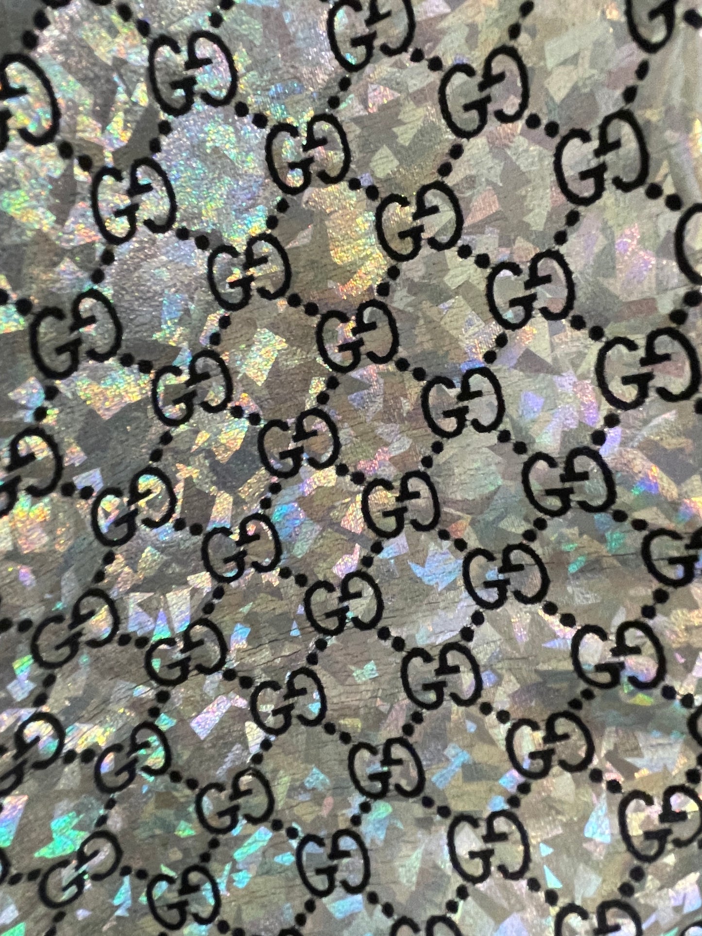 Gucci - Silver monogram pants with iridescent finish - S/M