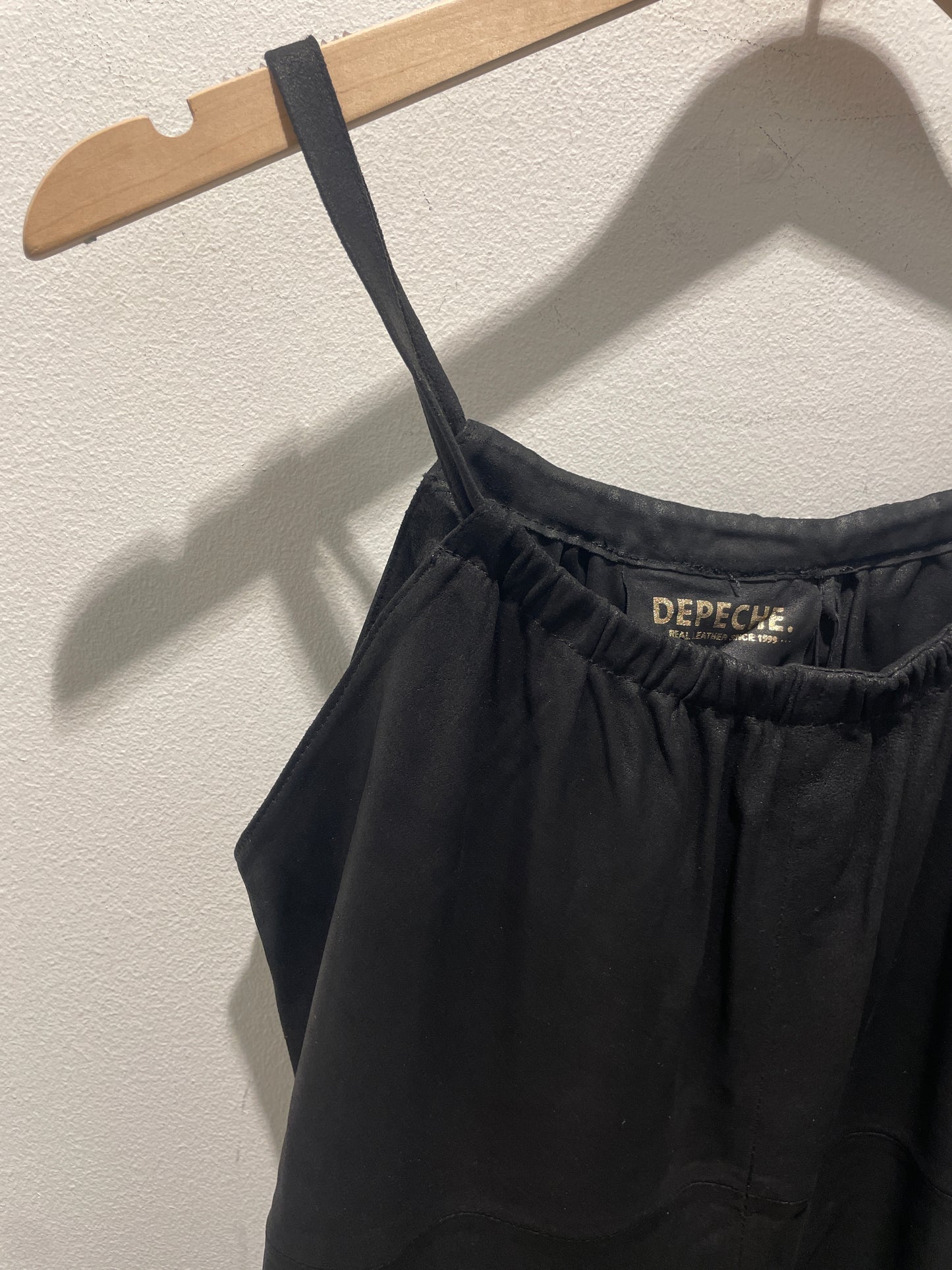Depeche Long Leather Dress – Black (New & Unworn) - EU38