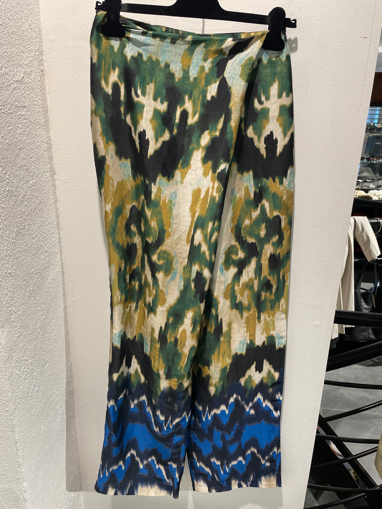 Zara - "Silk"pants - green - S - Medinas Wardrobe