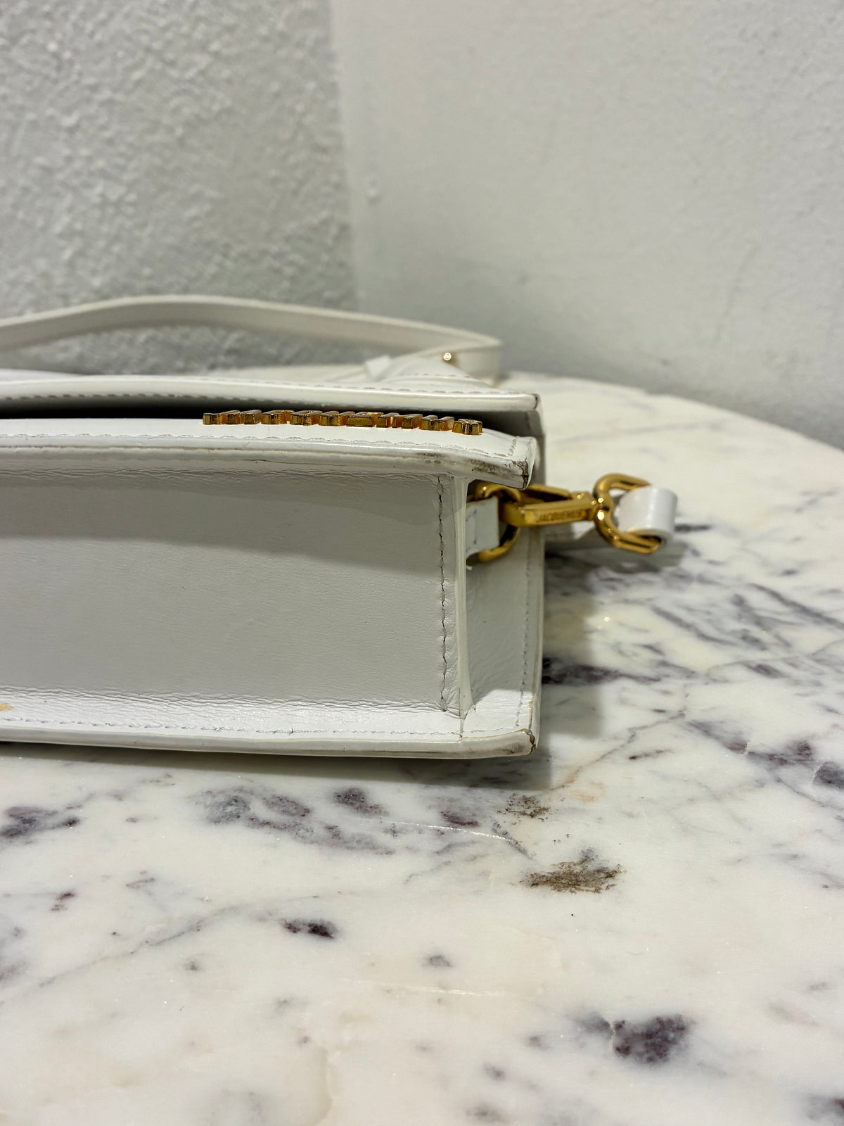 Jacquemus Le Chiquito Bag – White Leather & Gold Hardware