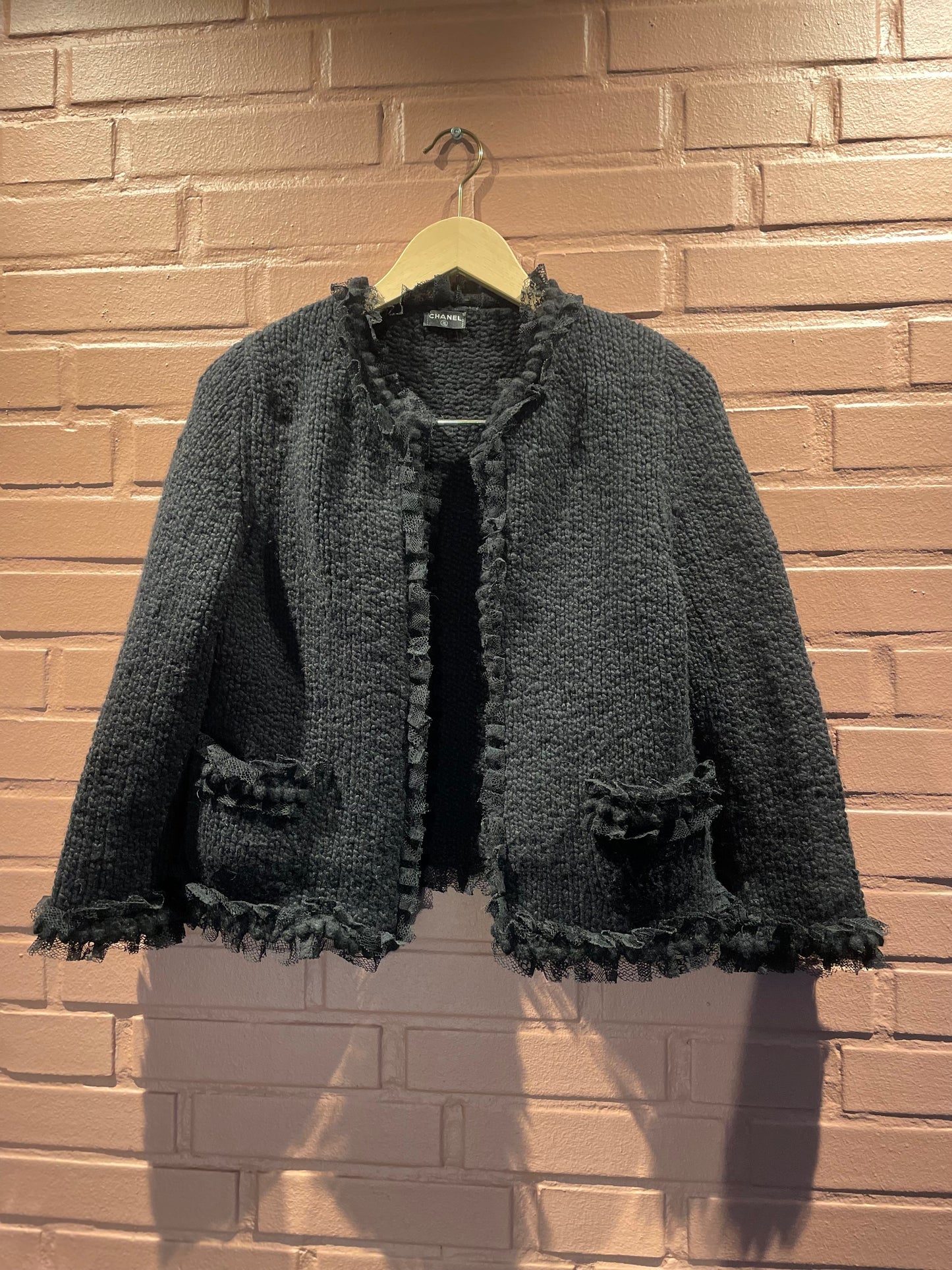 Chanel Cashmere Jakke - sort