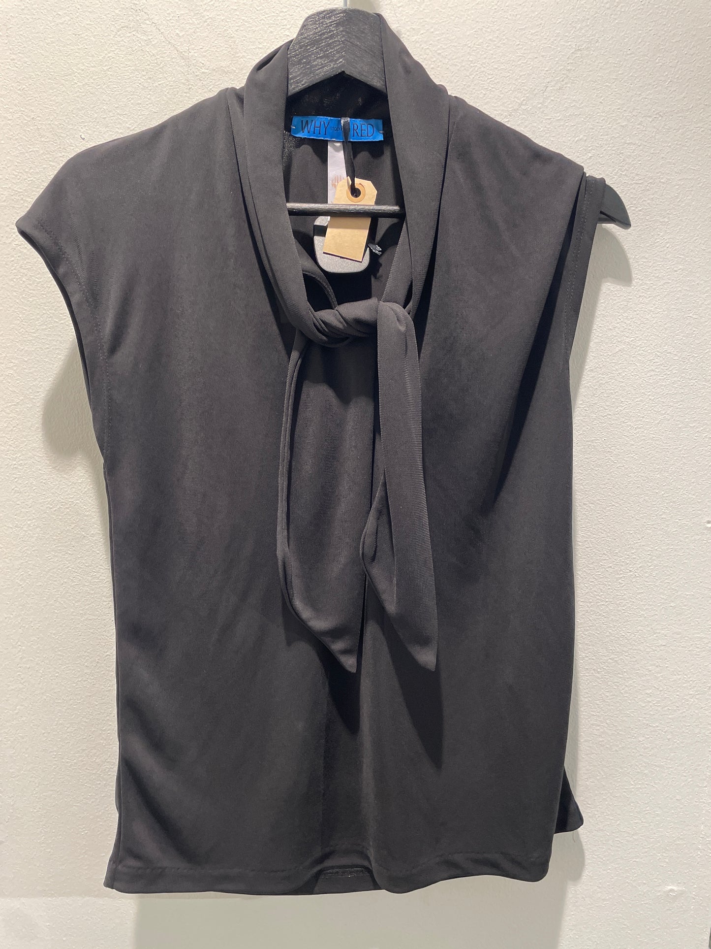 Why Red  - Top w. tie - XS/S