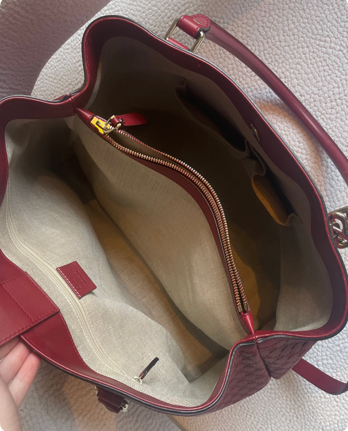 Gucci - Rød læder tote