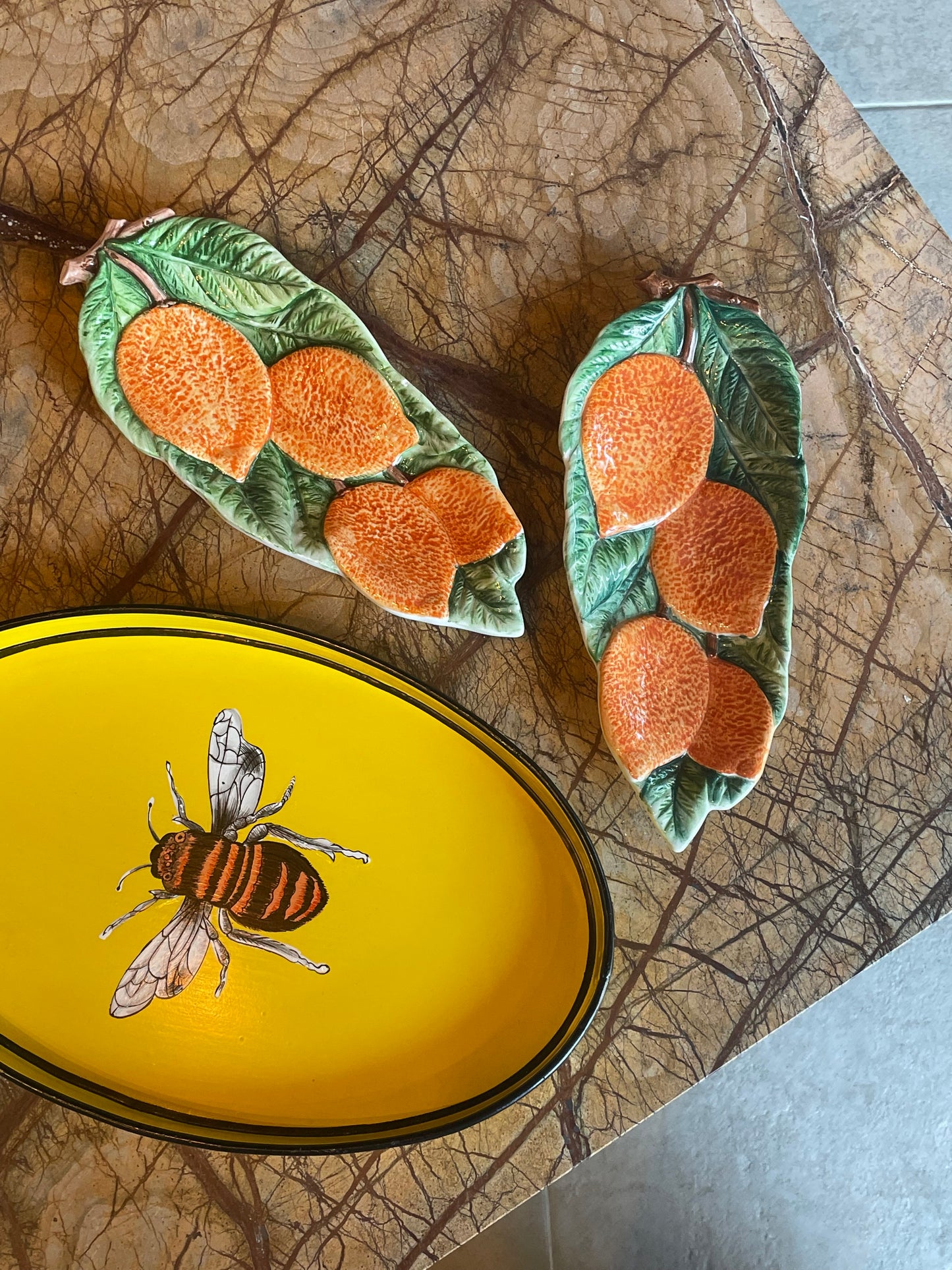 Orange Citrus fad - Italiensk porcelæn