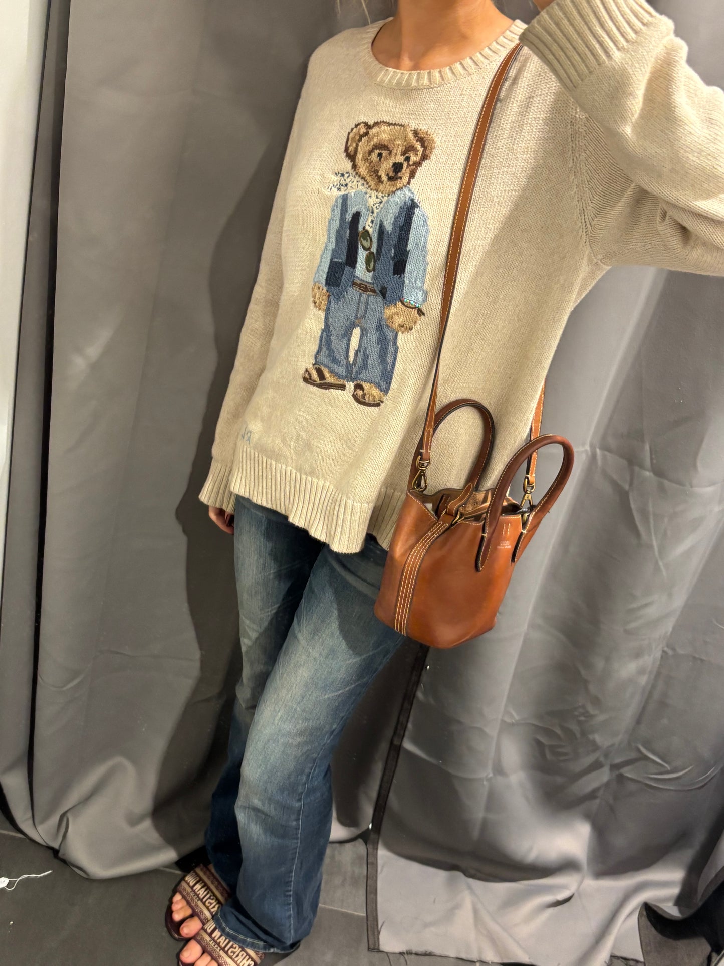 Polo Ralph Lauren Bucket Bag - Cognac Leather