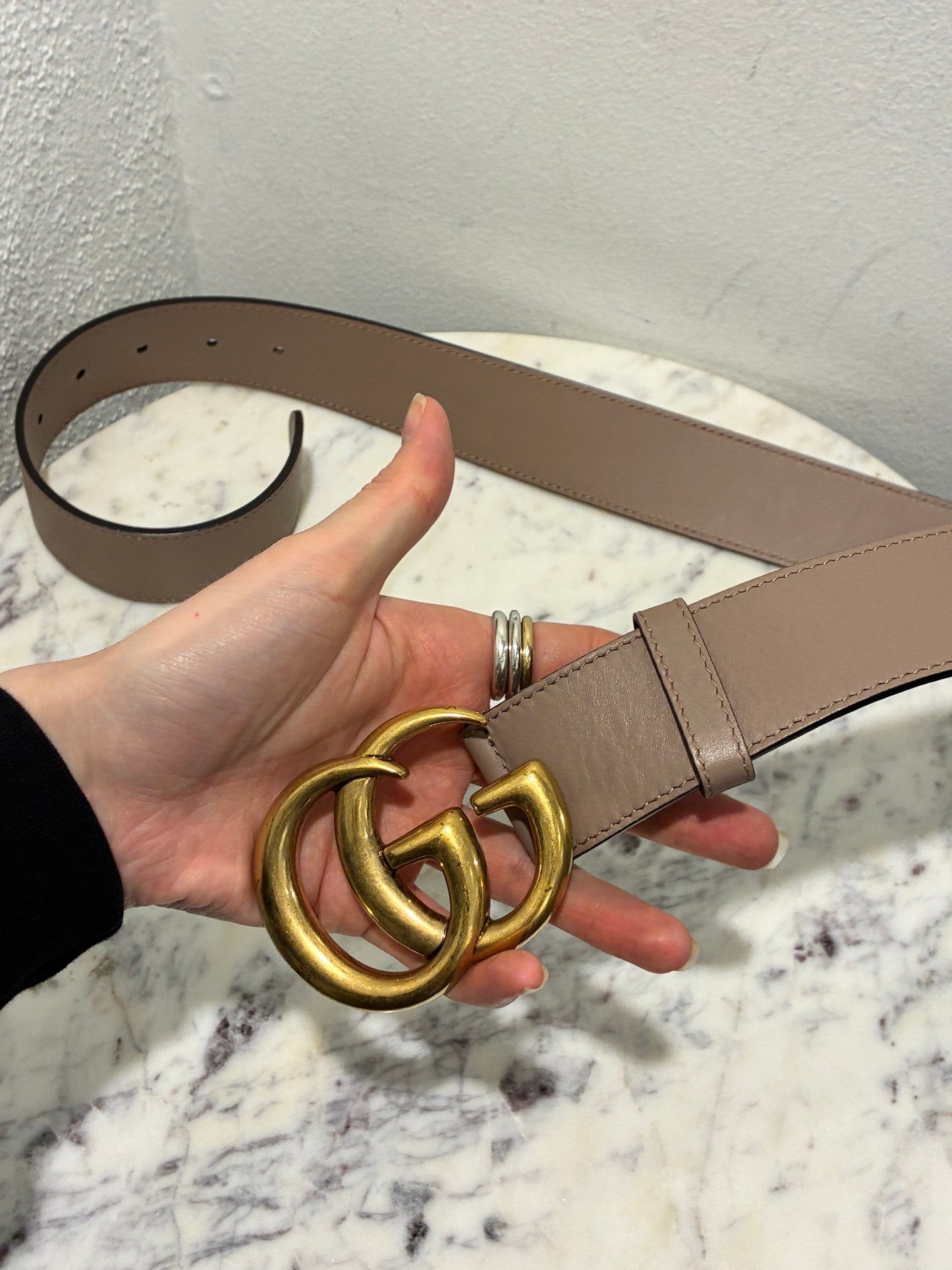 Gucci Belt - Maxi GG Buckle - Size 80