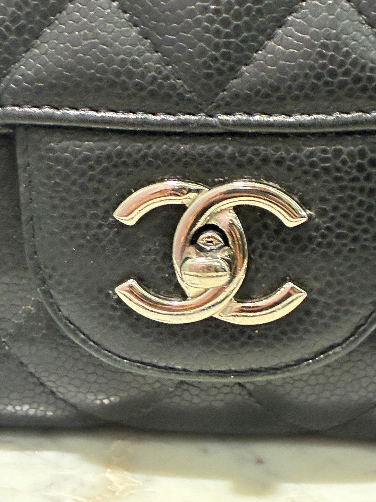 Chanel Jumbo Classic Single Flap – Black Caviar & Silver Hardware