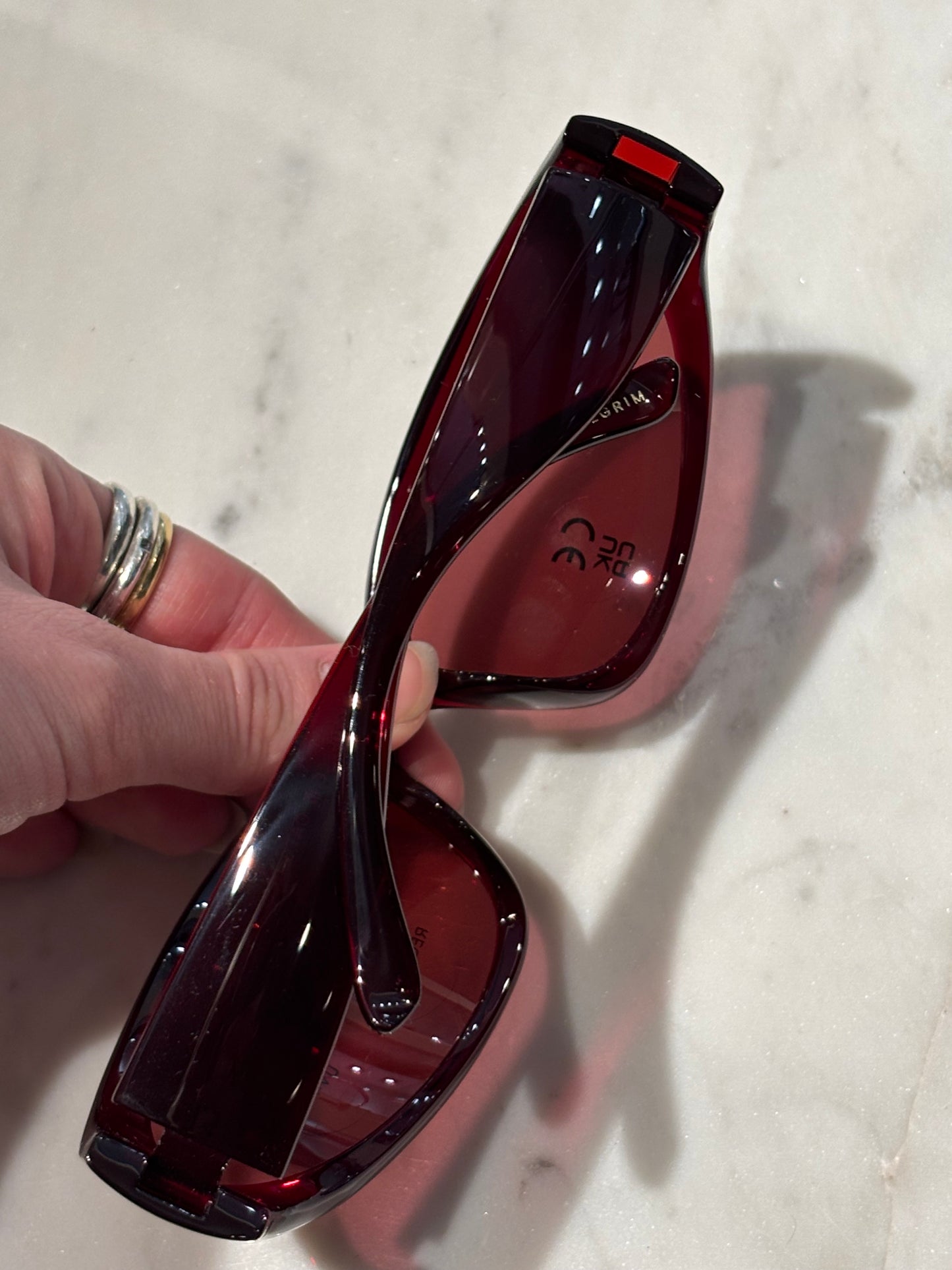 Pilgrim - Sunglasses - Burgundy - Medinas Wardrobe