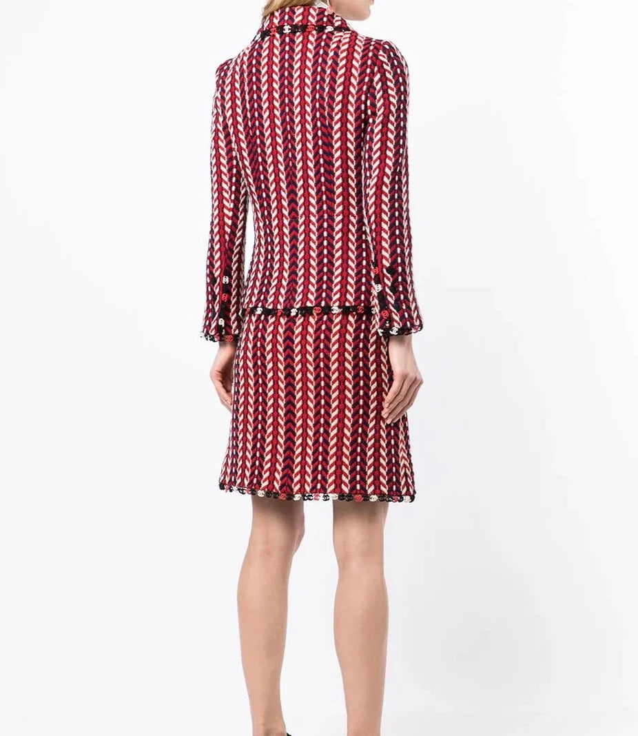 Eksklusivt Chanel sæt - Chevron Uld Tweed