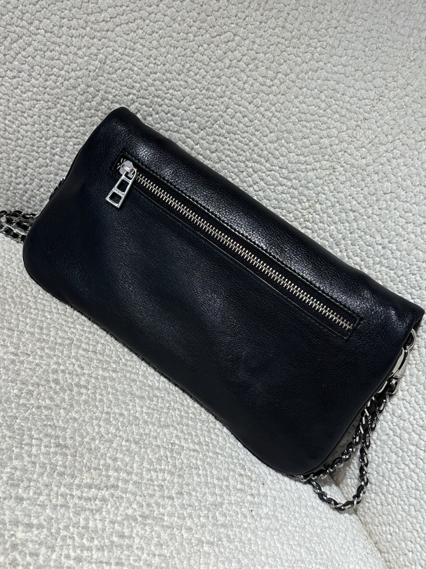 Zadig & Voltaire Bag - Navy Leather & Silver Hardware