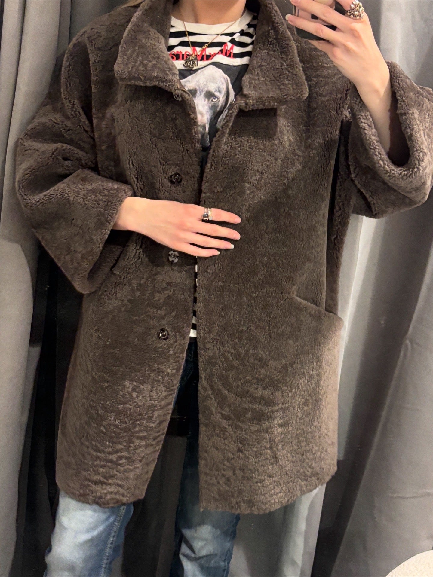 Levinsky Fur Coat - Lamb Fur - Size S-(L)