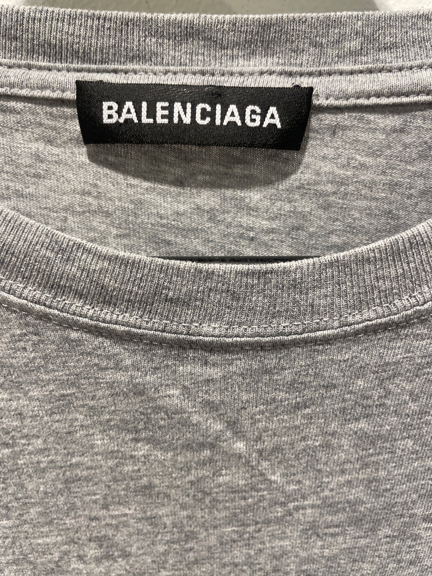 Balenciaga - Logo Tee - Grey Melange - Medinas Wardrobe - M