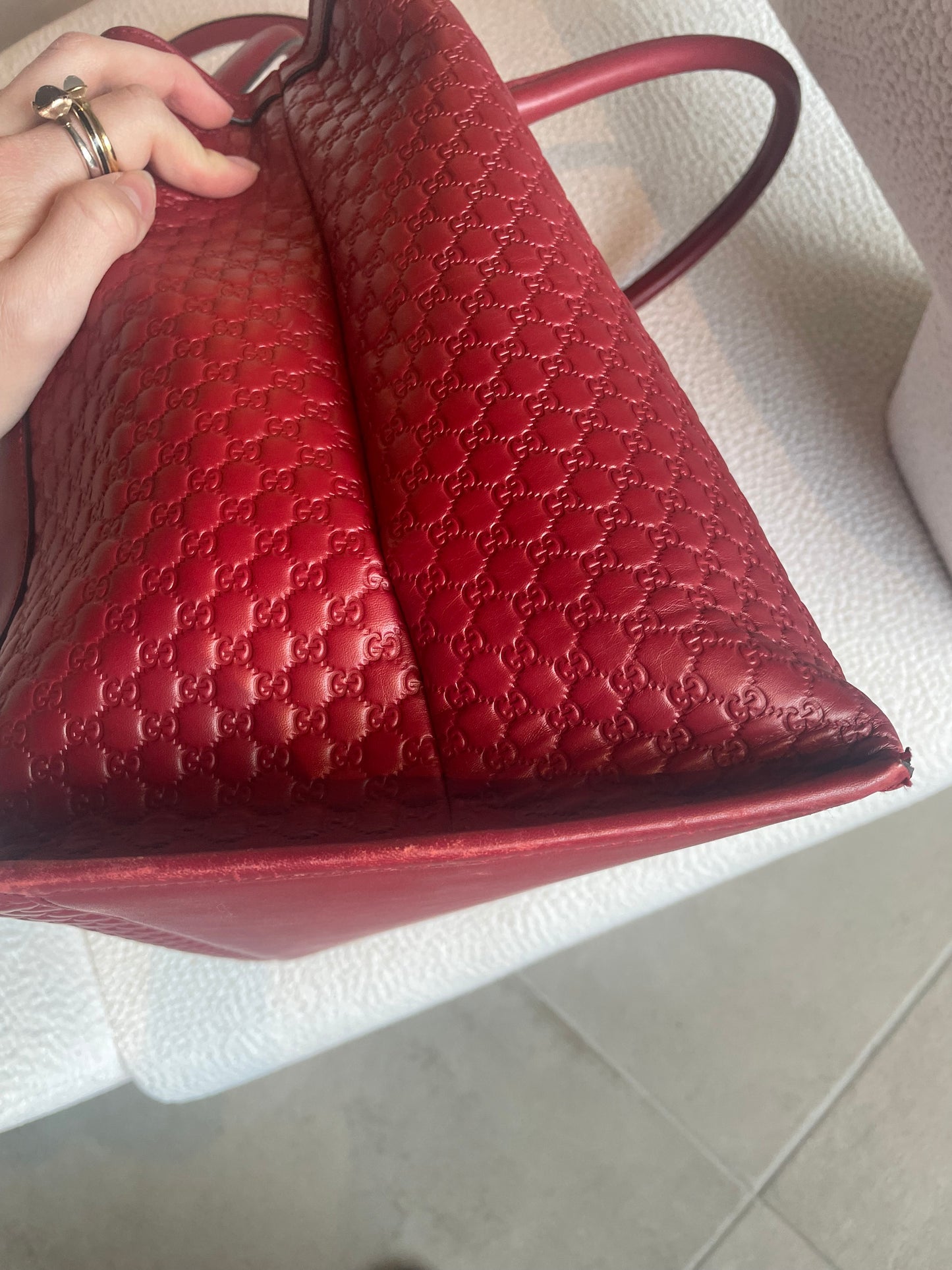 Gucci - Rød læder tote