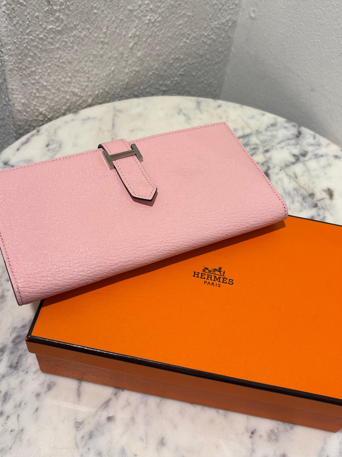 Hermès Béarn - Rose Sakura w. Palladium Hardware