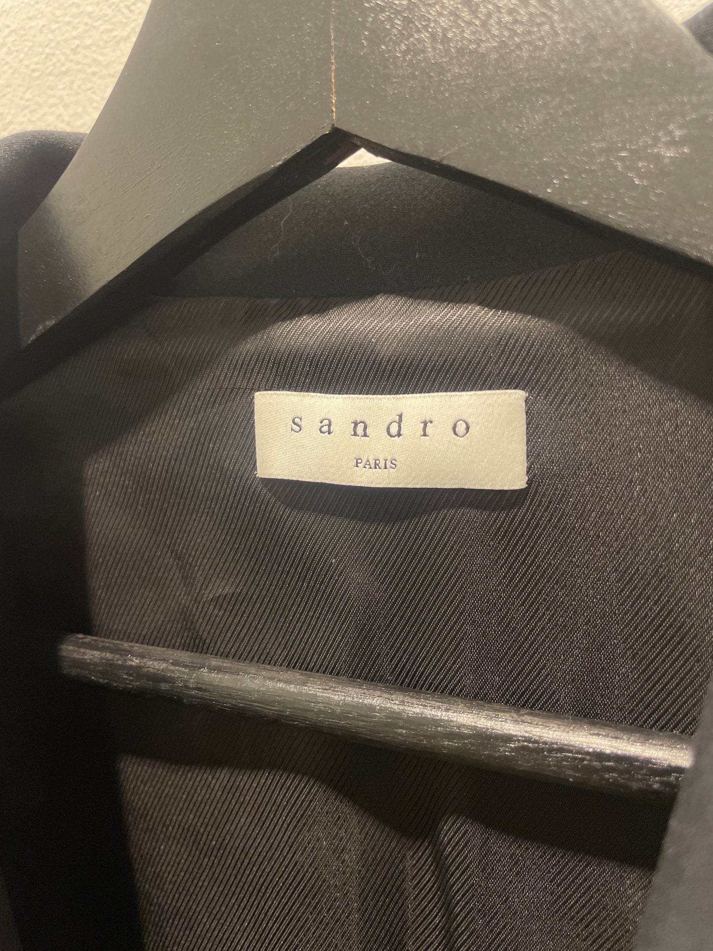 Sandro blazer dress – Black tailored and velvet dress - EU36