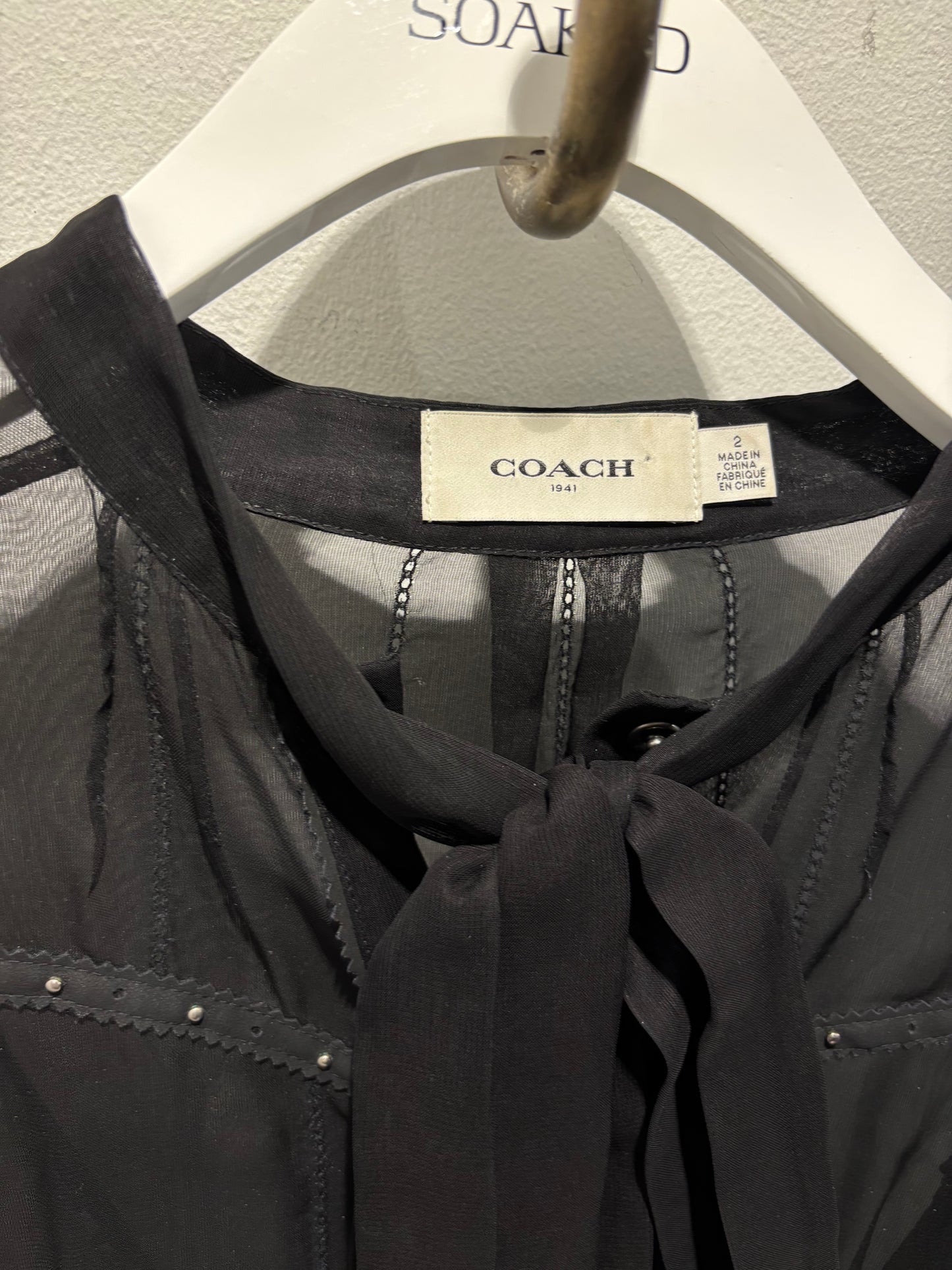 Coach - unique vegan silk dress -  Sz 2 /XS