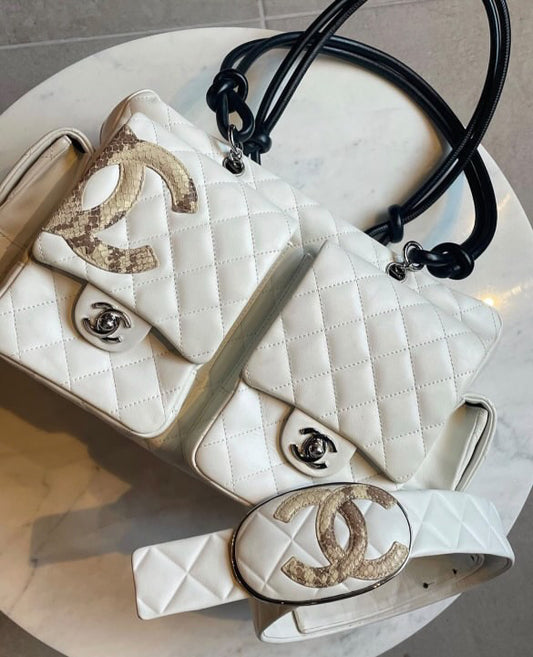 Chanel - Reporter str. XL taske m. Python