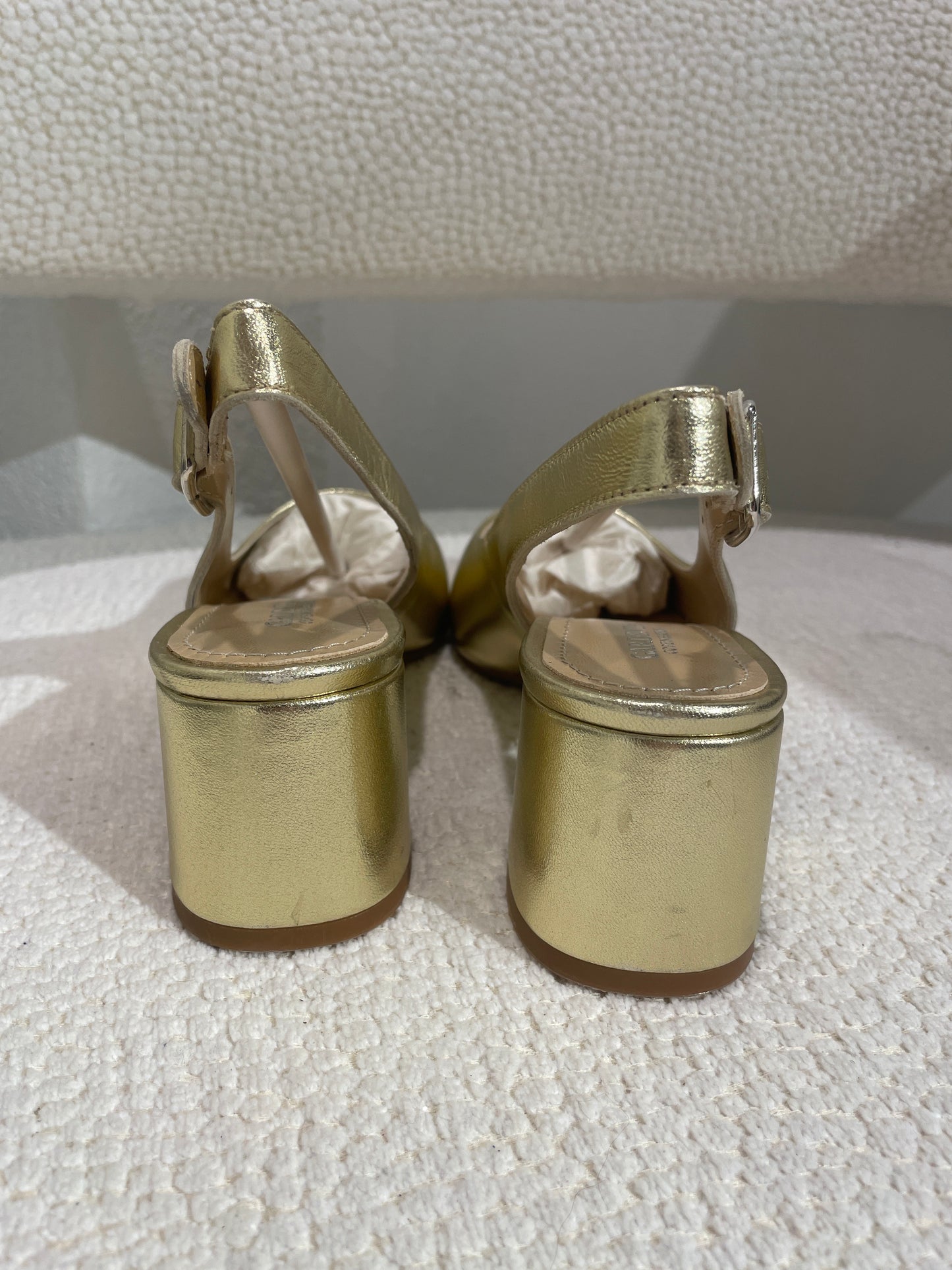 Gardenia – slingbacks - Gold Leather  - 38