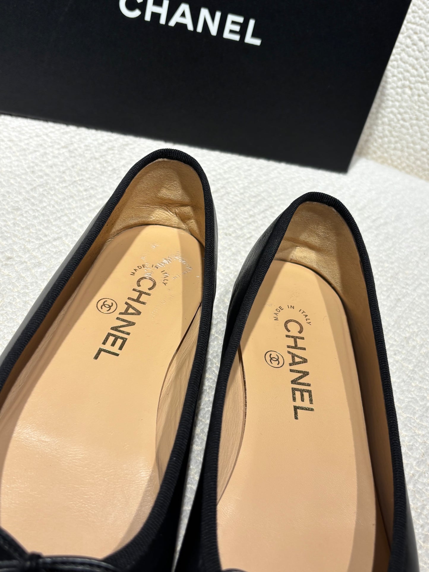 Chanel ballerinas - Black lambskin & patent leather - EU 39,5 - 2025 Collection