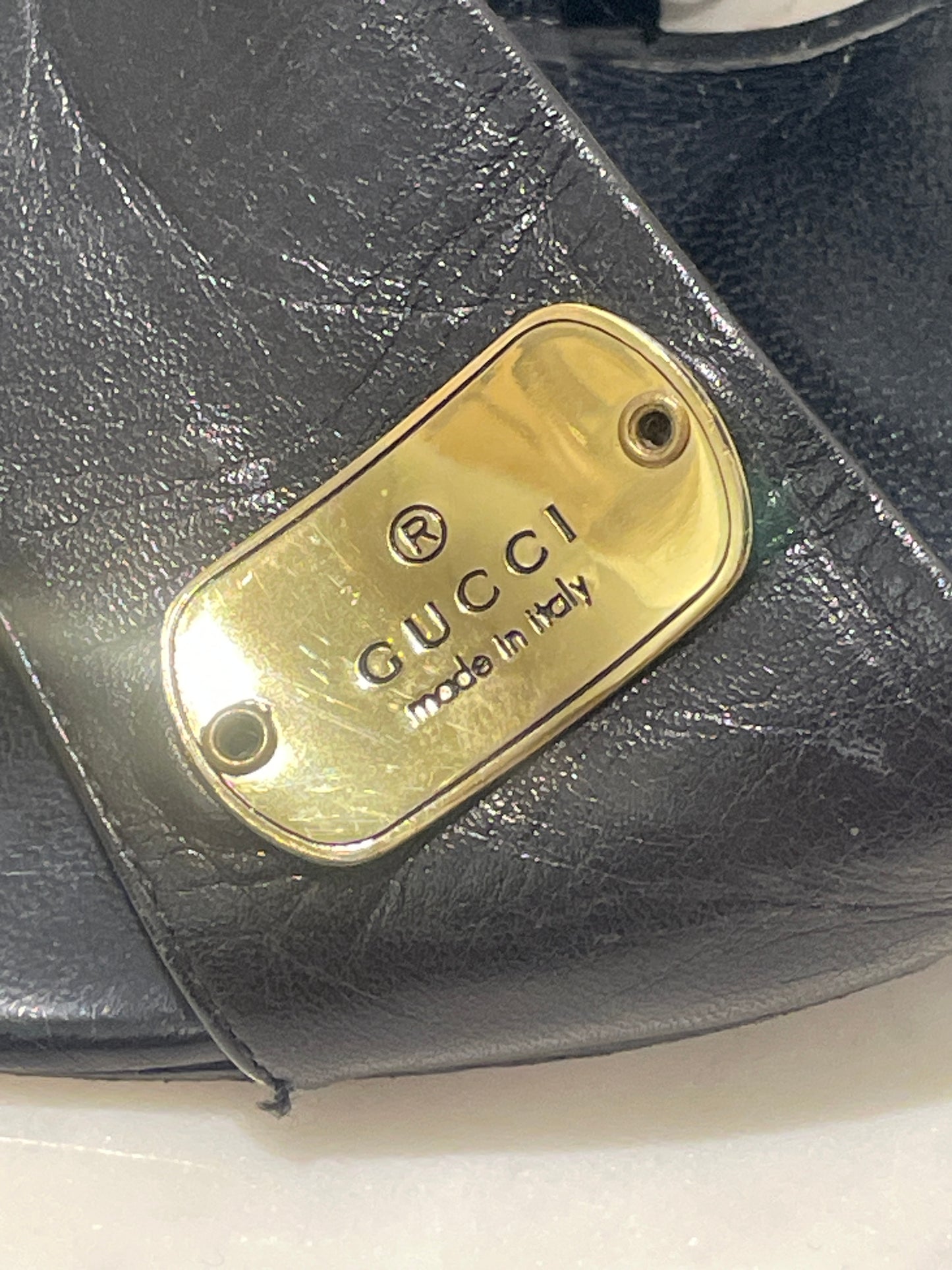 Gucci Guccissima Off-White Embossed Leather Peep-Toe Platform Pumps - 37