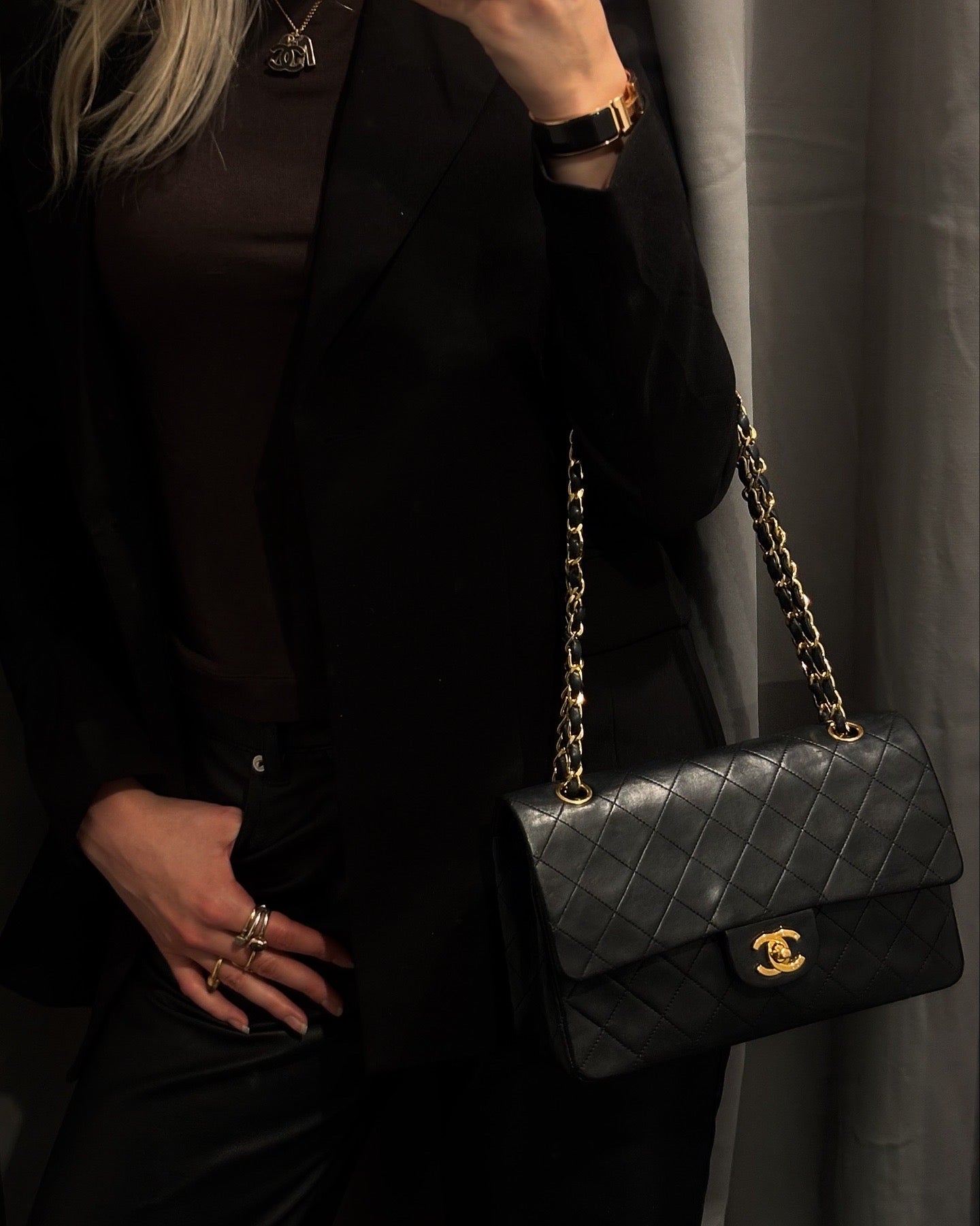Vintage Chanel Classic Flap Bag - Medium - 24k Hardware