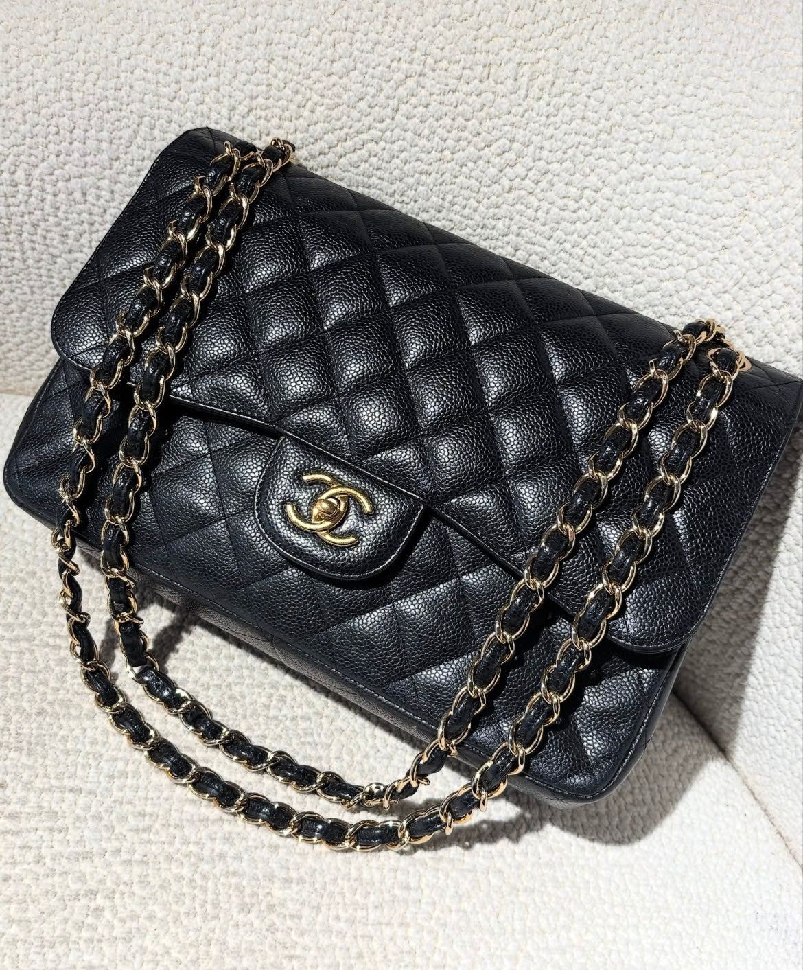 Chanel Classic Caviar Flap Bag Jumbo/large
