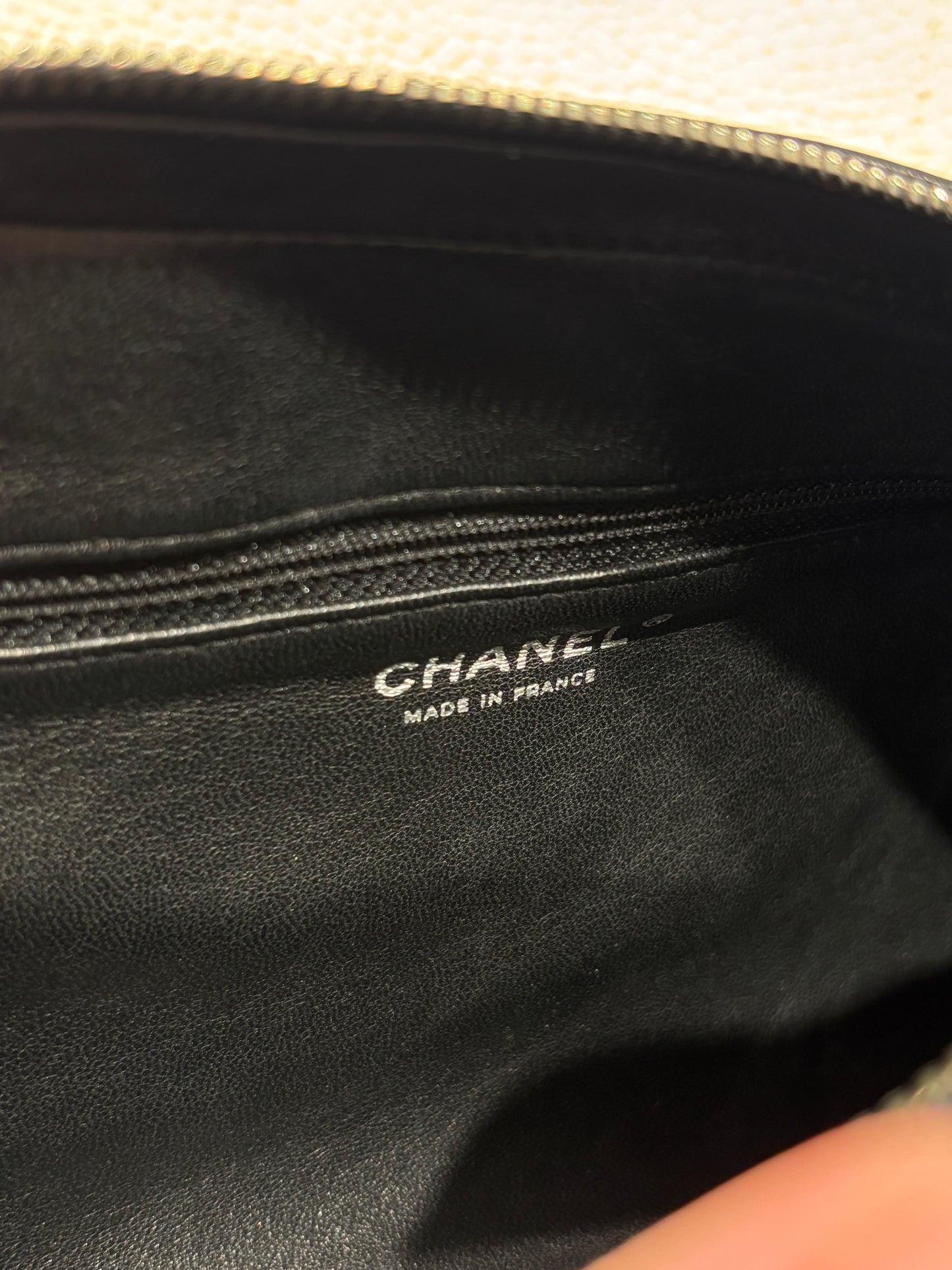 Chanel Bowling Bag –  Bicolor CC Black & White Lambskin with Silver Chain