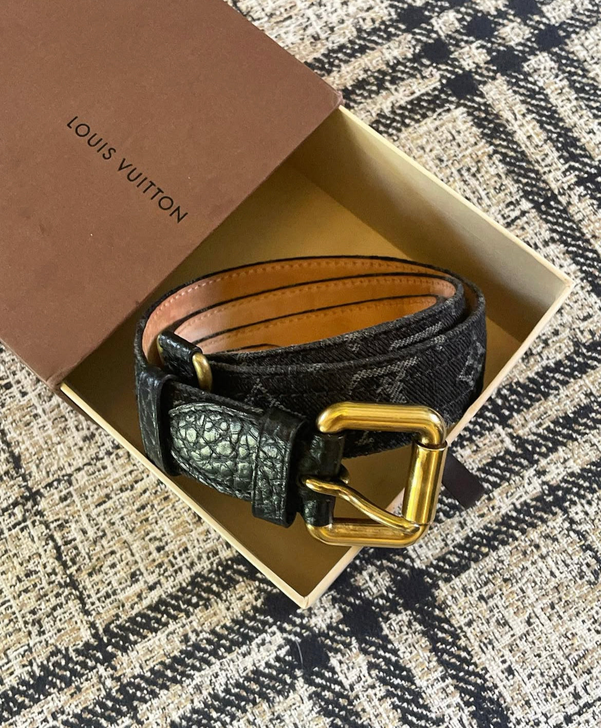 Louis Vuitton - Denim bælte - 90