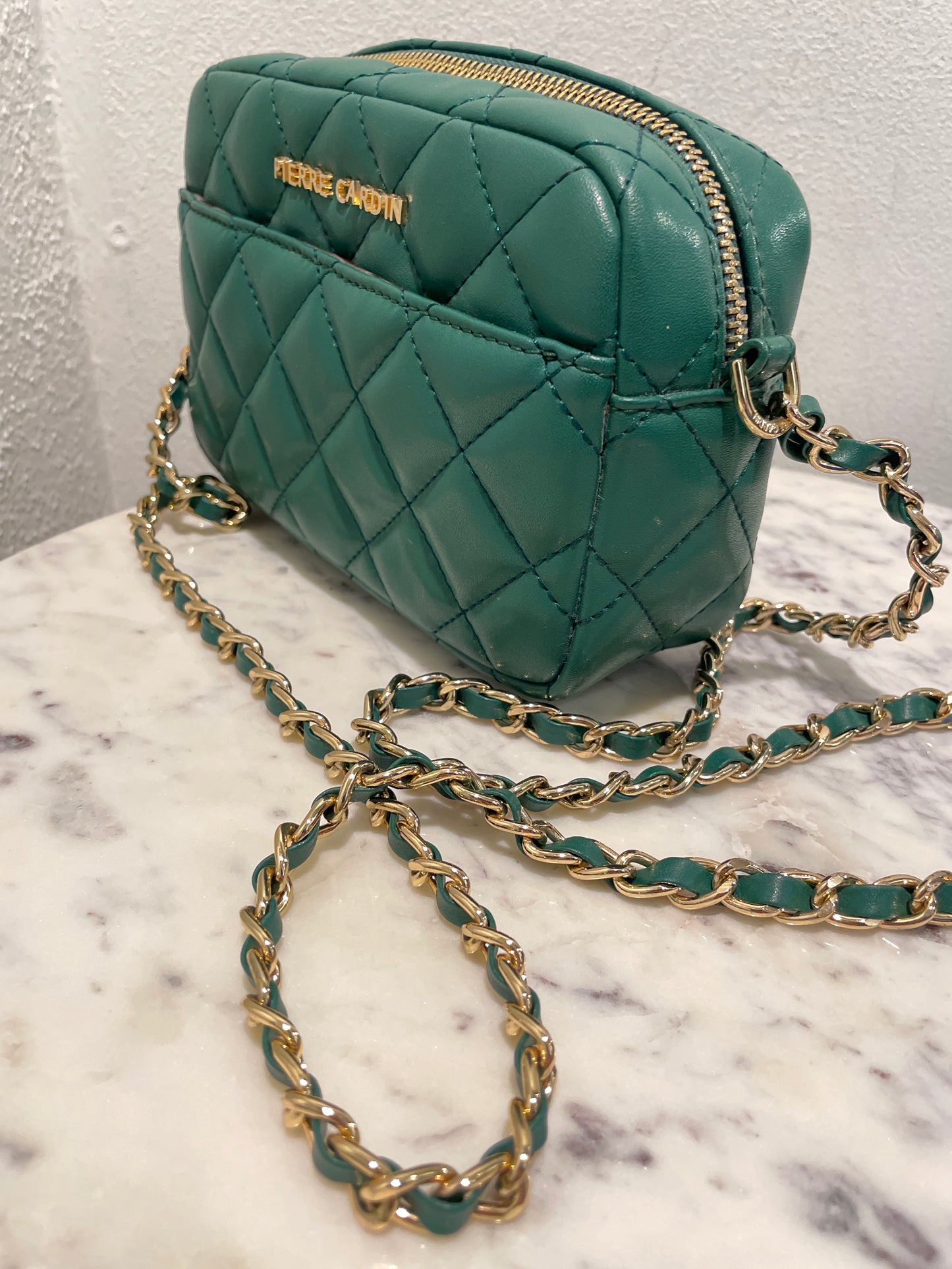 Pierre Cardin Quilted Leather Crossbody Bag