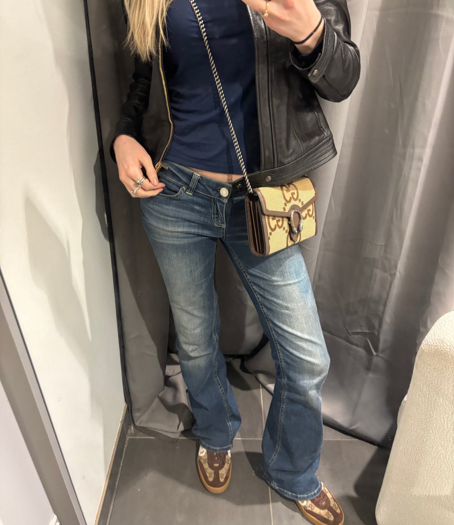Gucci Dionysus Wallet on Chain - Brown Supreme Canvas & Silver Hardware