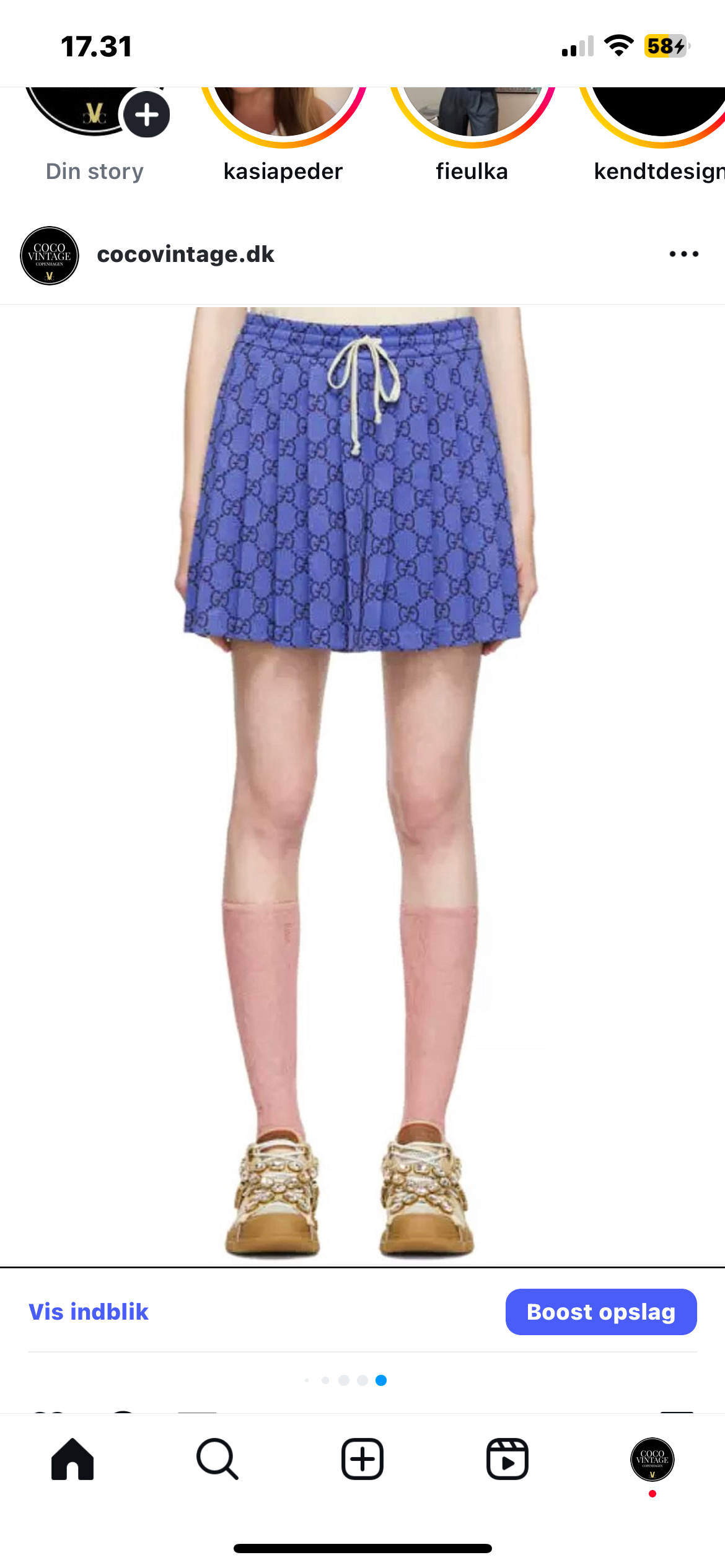 Gucci shorts - Blå m. monogram - Medium